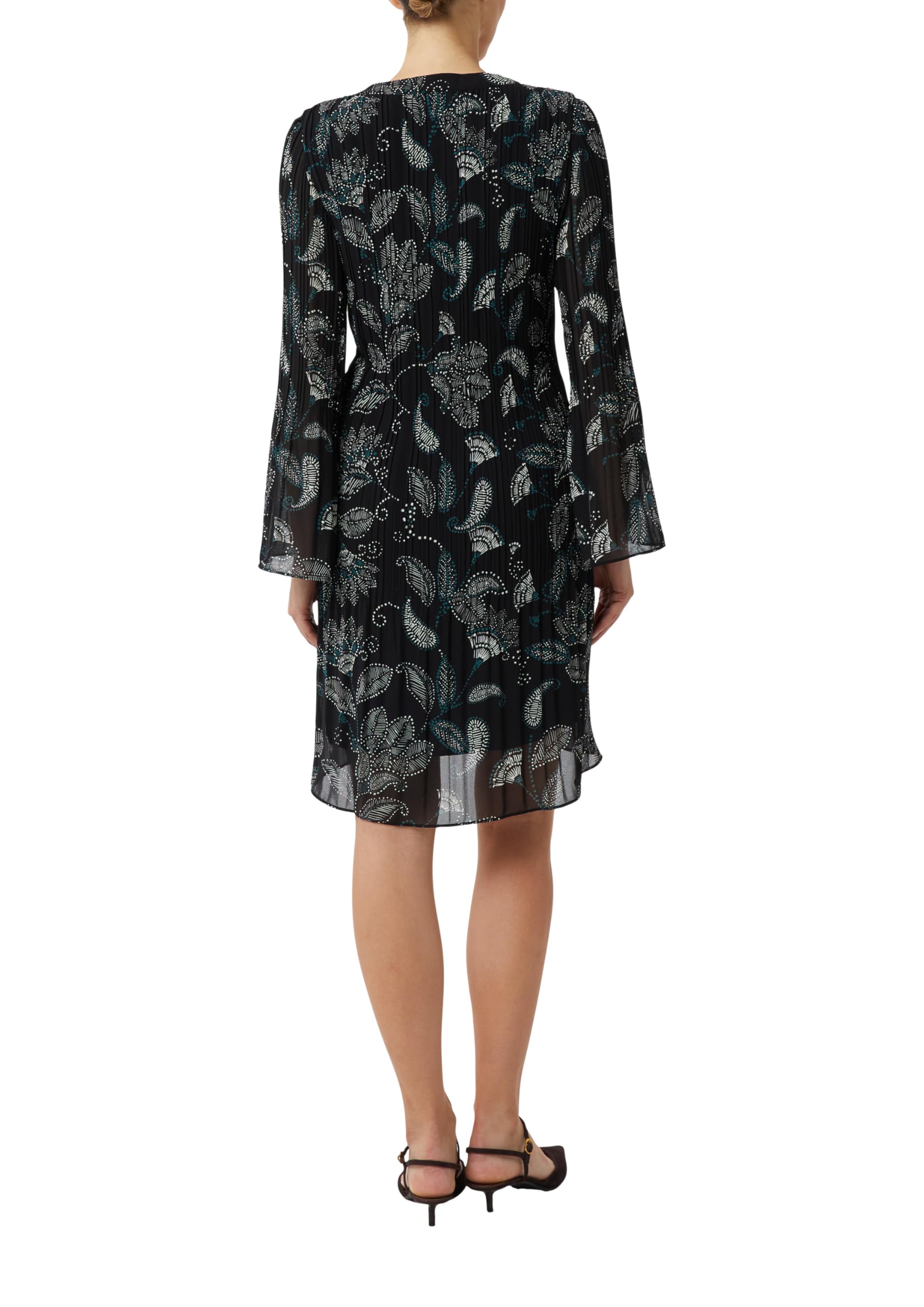 comma-blusenkleid-plissee-optik-midikleid-langarm-gr-e-32 image 2