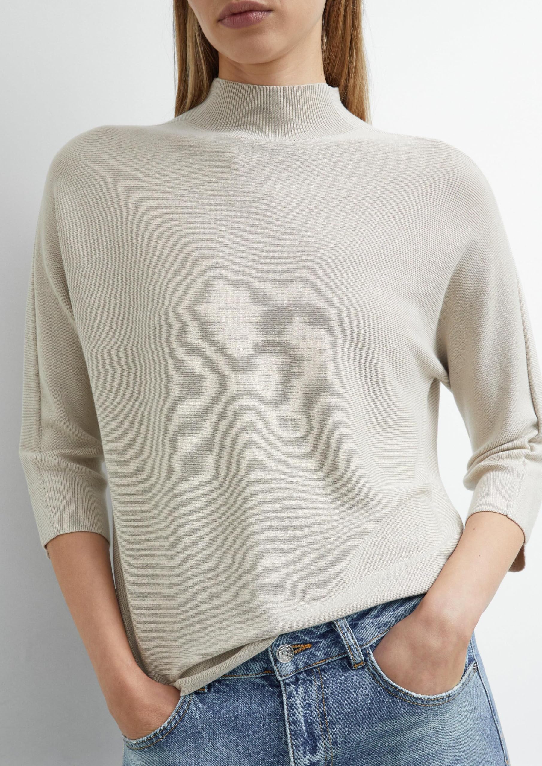 comma-knitwear-feinstrickpullover-3-4-arm-beige image 3