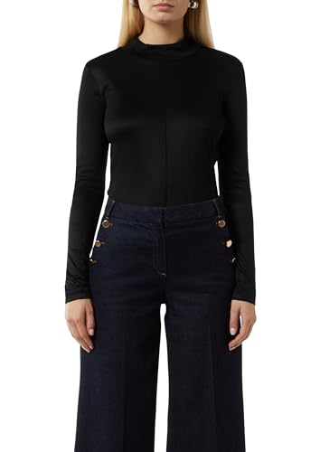 comma-tops-viskoseshirt-longsleeve-9999-schwarz-schimmernd image 8