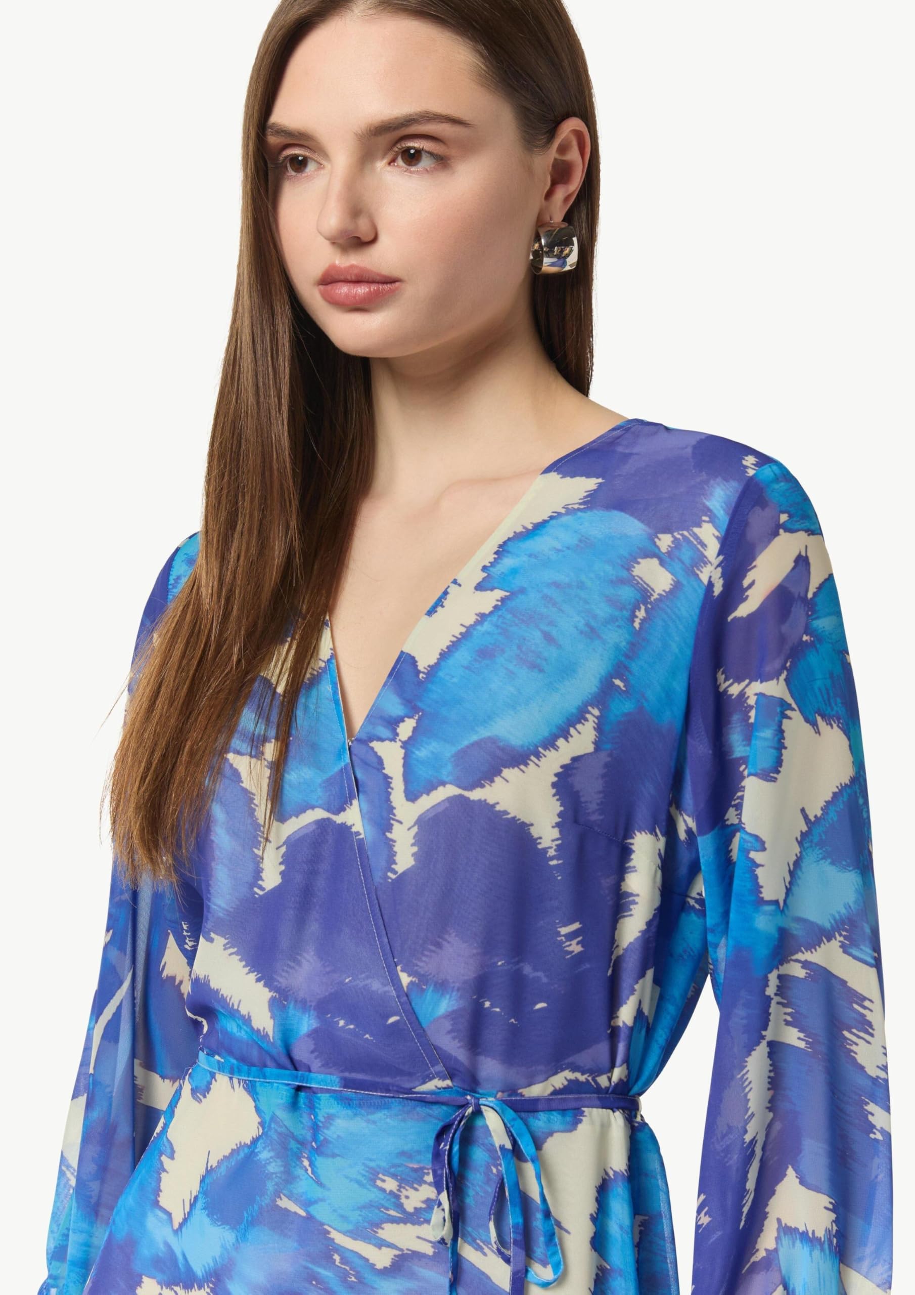 comma-chiffon-kleid-damen-himmelblau-gr-36-kurz image 4
