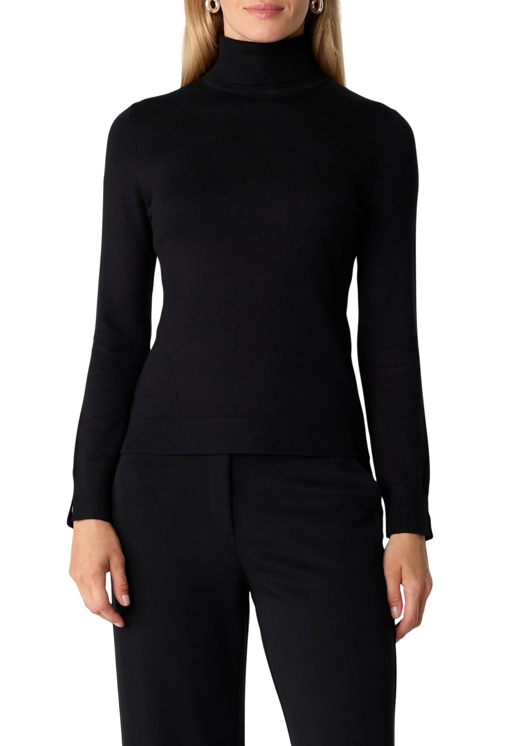 comma-knitwear-rollkragenpullover-slim-fit-schwarz image 1