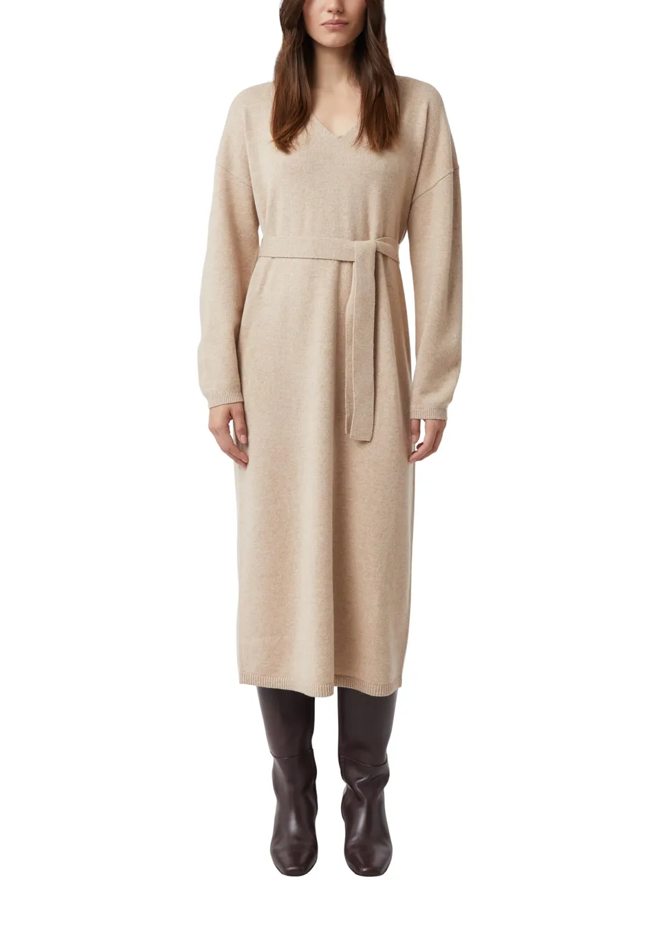 comma-midi-kleid-wollmix-gr-e-34-mit-g-rtel image 1