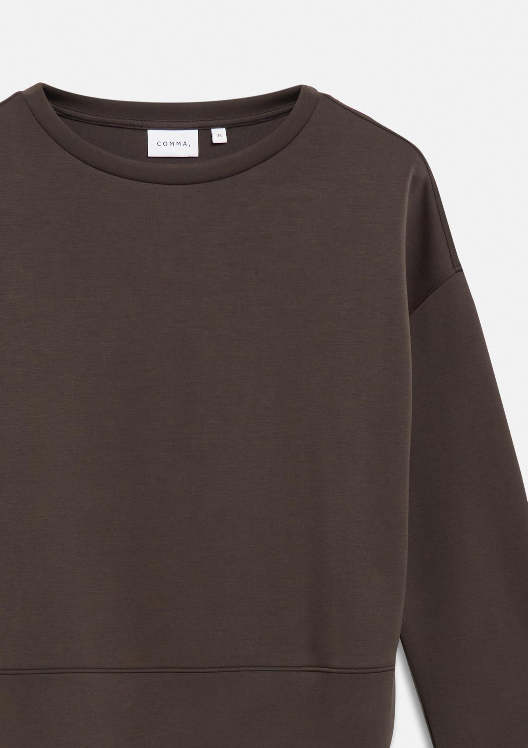 comma-sweatshirt-regular-fit-faltendetail-gr-36-braun image 5