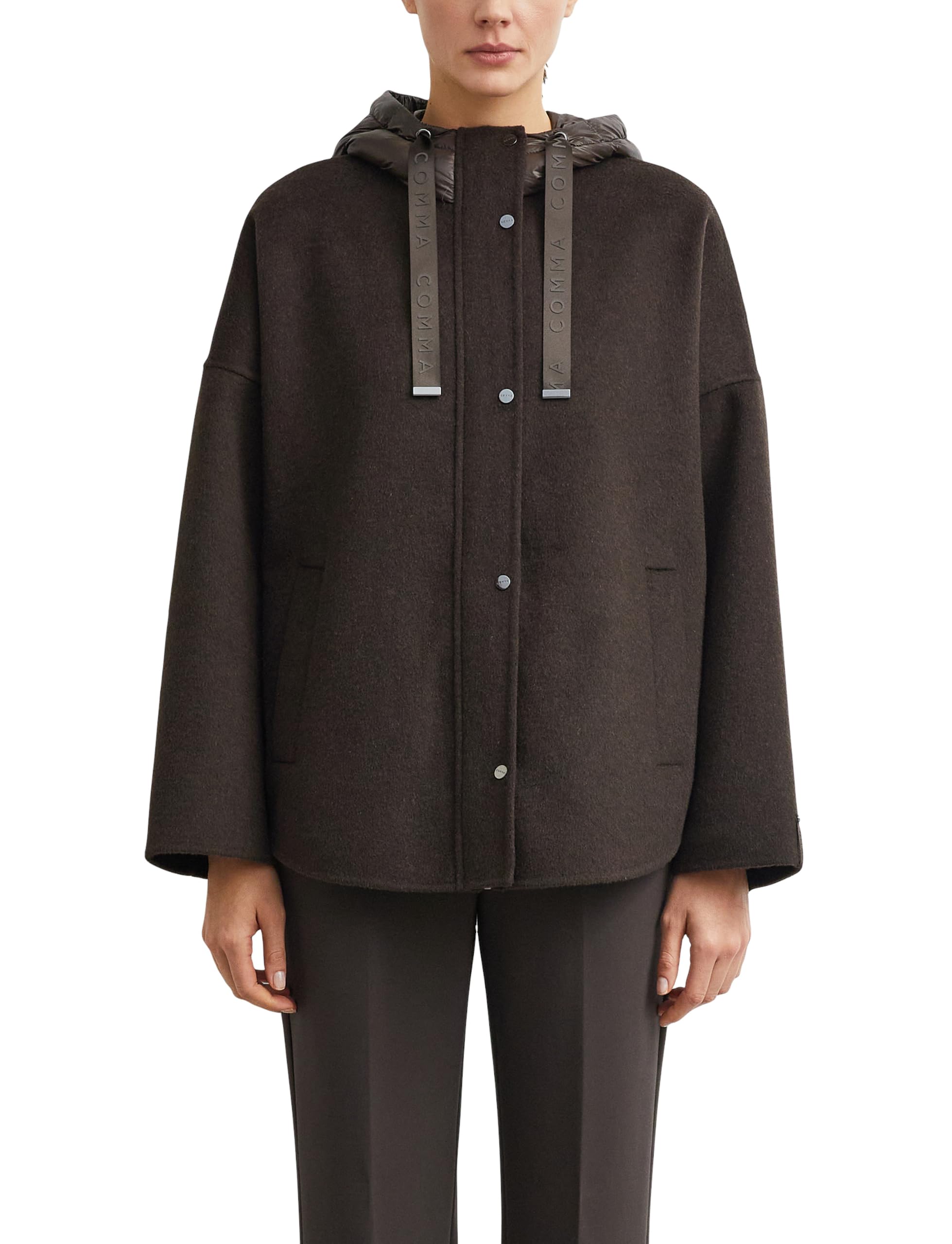 comma-outdoor-cape-wollmix-jacke-beige-loose-fit-kapuze image 8