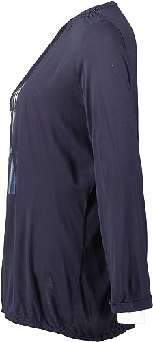 comma-tops-langarmshirt-print-dunkelblau image 8