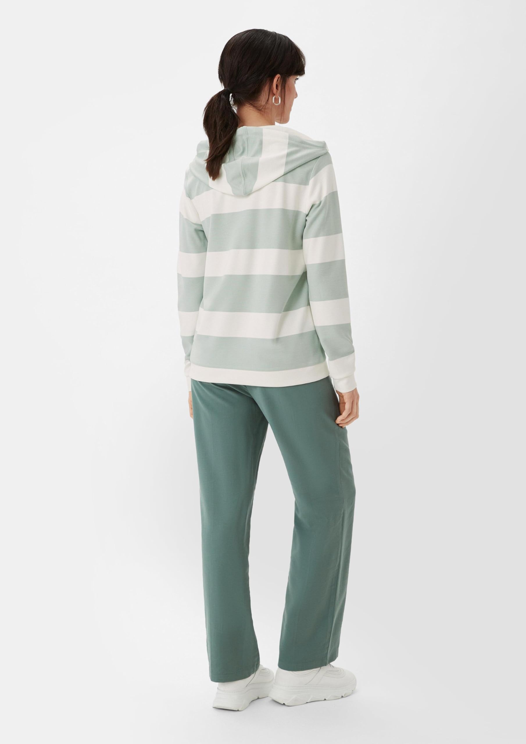 comma-sweatshirt-hoodie-damen-salbeigr-n-jersey-mit-kapuze image 6