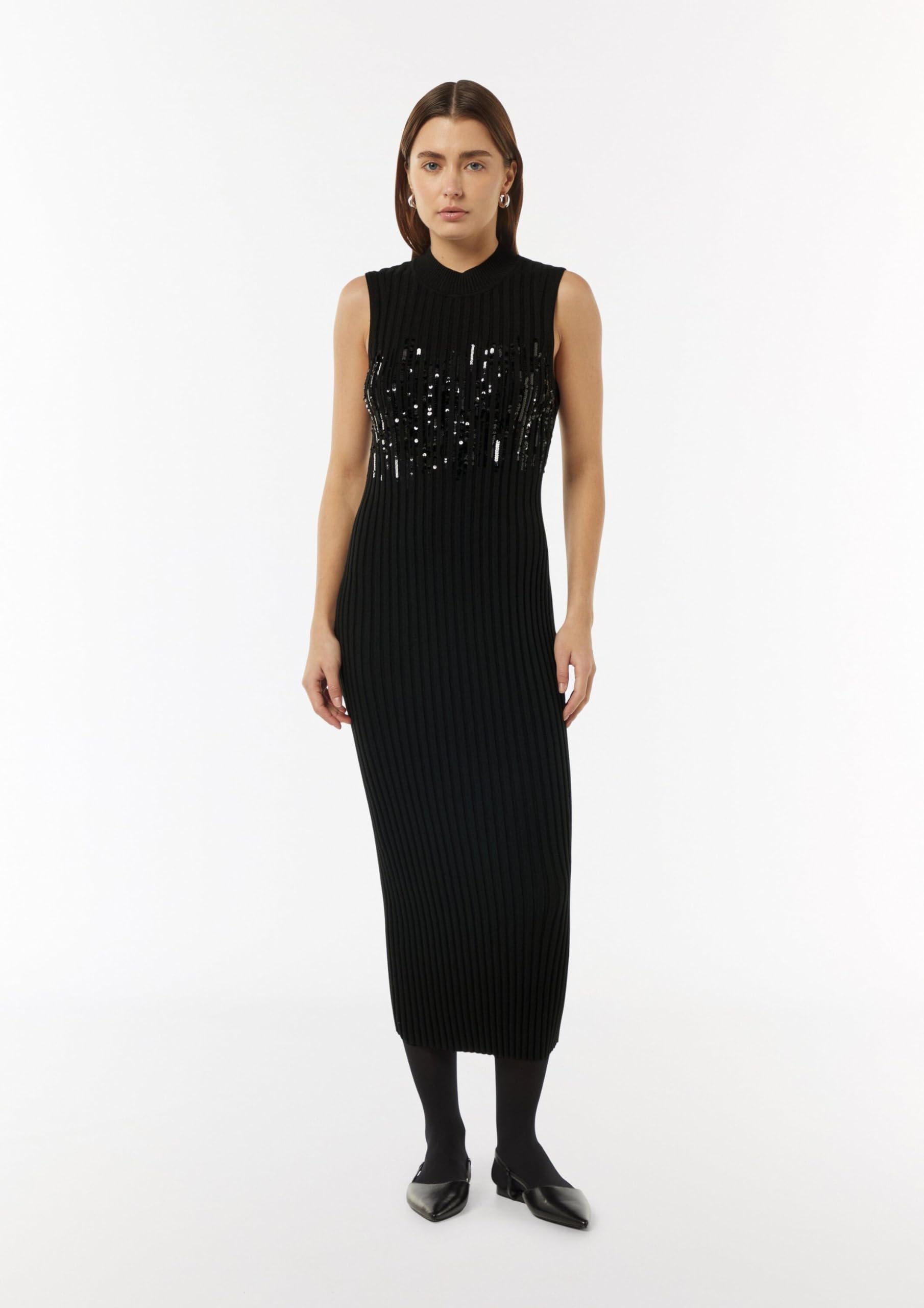 comma-strickkleid-mit-stehkragen-pailletten-gr-46 image 6