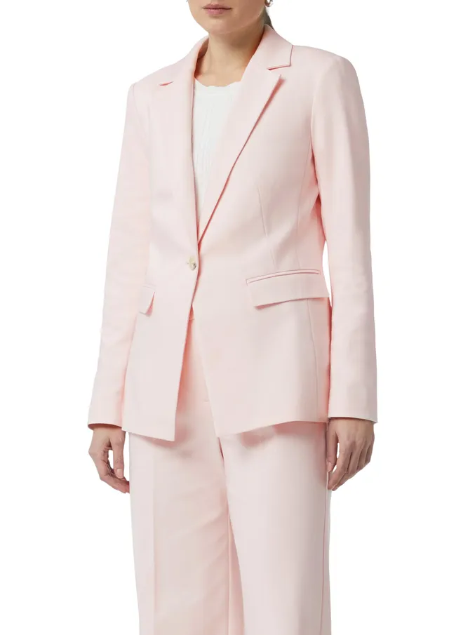 comma-taillierter-satin-blazer-hellblau-5084-pattentaschen image 1