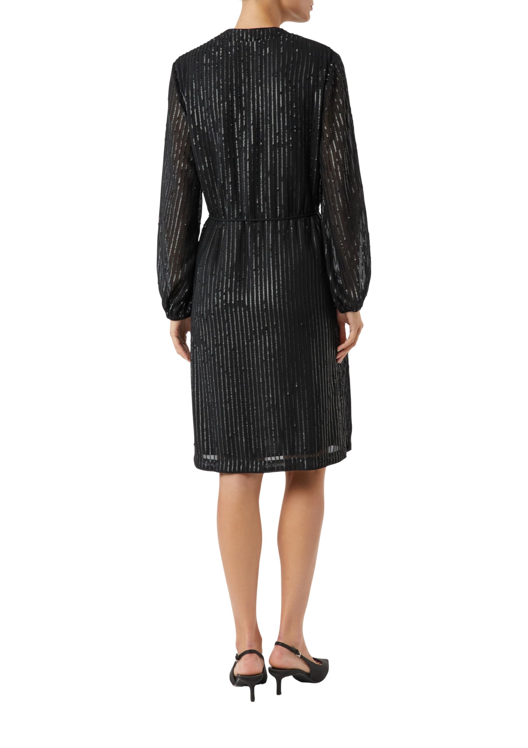 comma-pailletten-kleid-v-ausschnitt-mit-g-rtel image 2