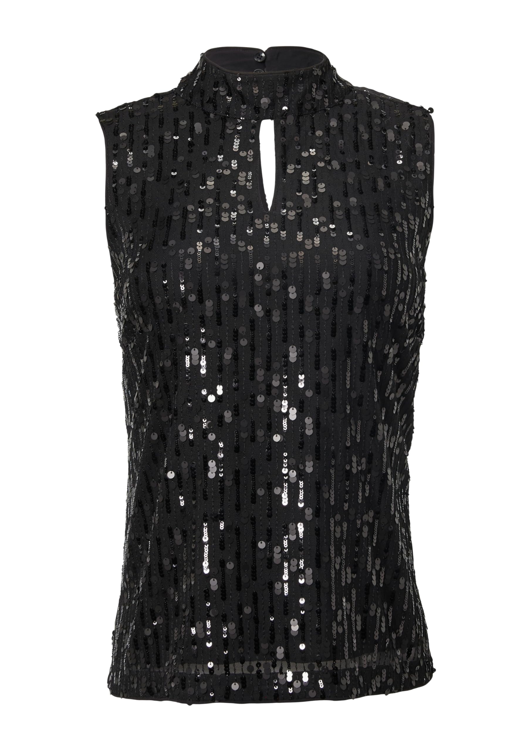 comma-paillettentop-mit-cut-out-gr-38-schwarz-top image 3