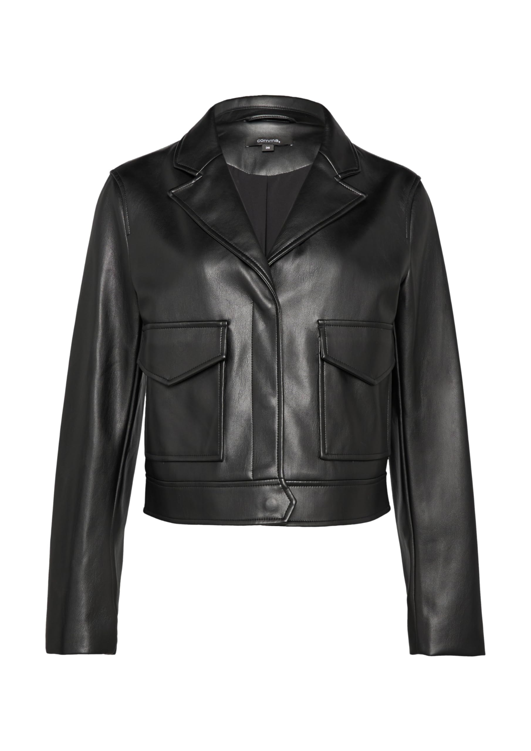 comma-2160394-biker-blazer-damen-gr-44-schwarz-lederimitat image 4