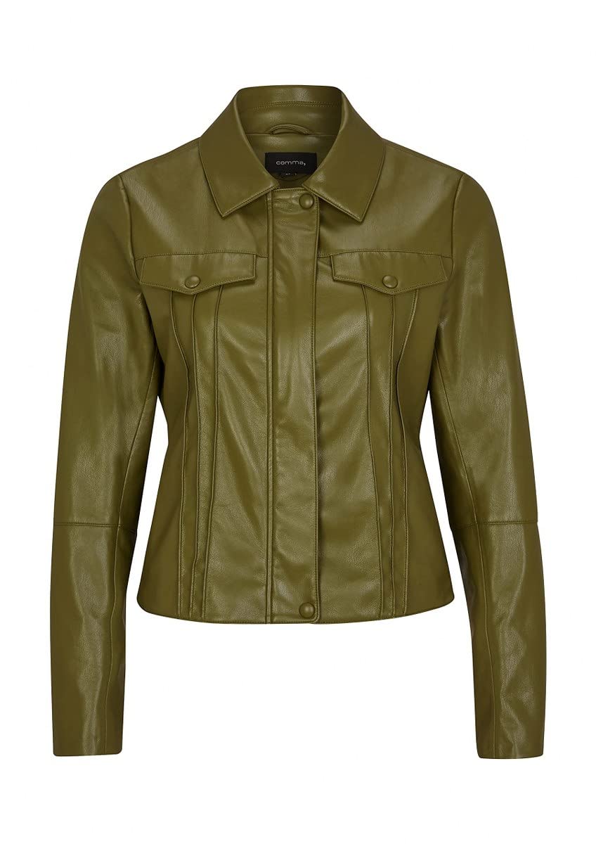 comma-jacke-glattleder-optik-gr-n-kurzgr-38 image 1