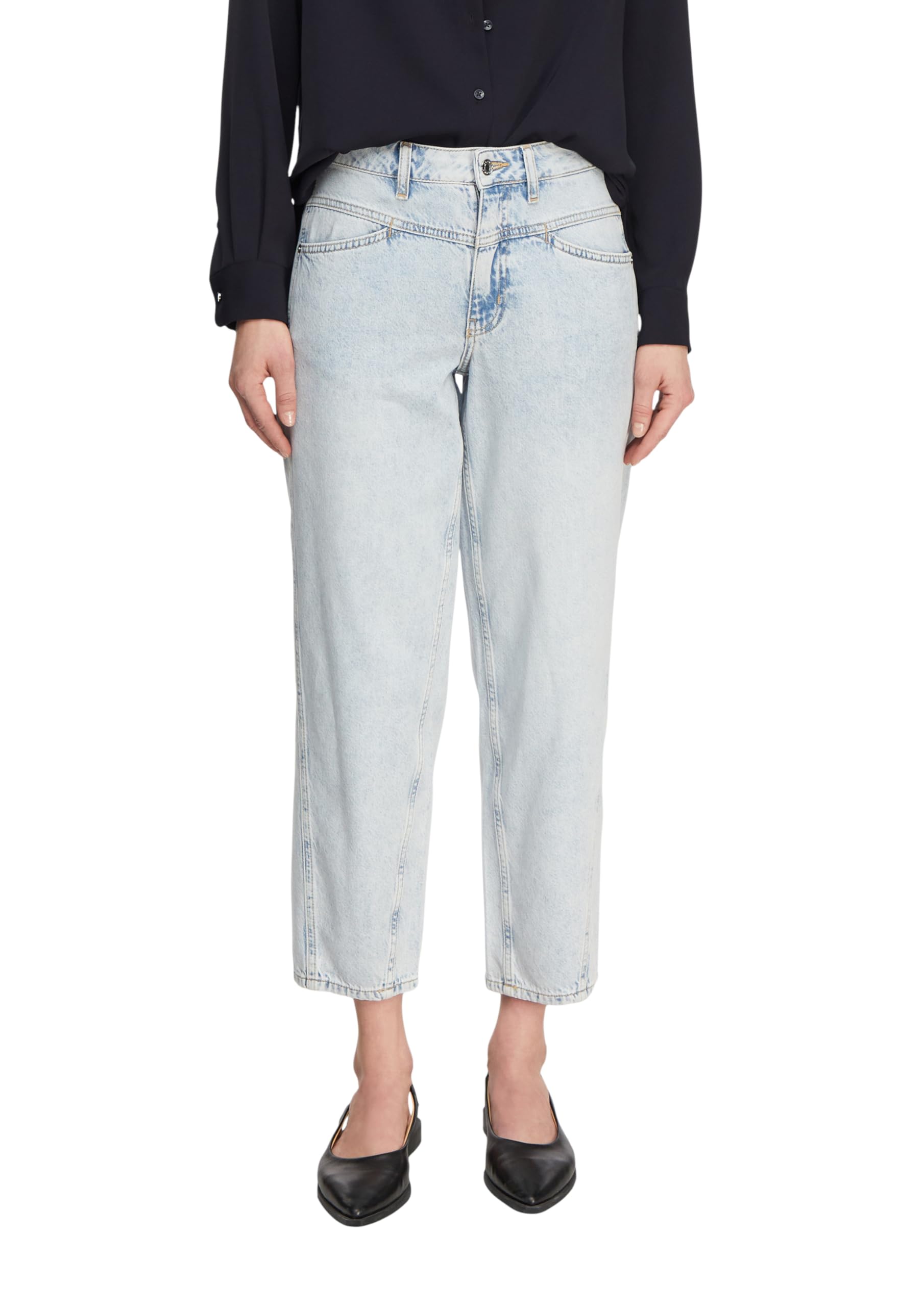 comma-barrel-leg-jeans-hose-gr-42-mid-rise-waschung image 1