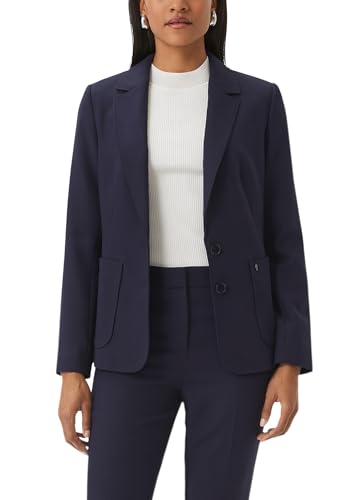 comma-blazers-blazer-leicht-gef-ttert-navy-beige image 8
