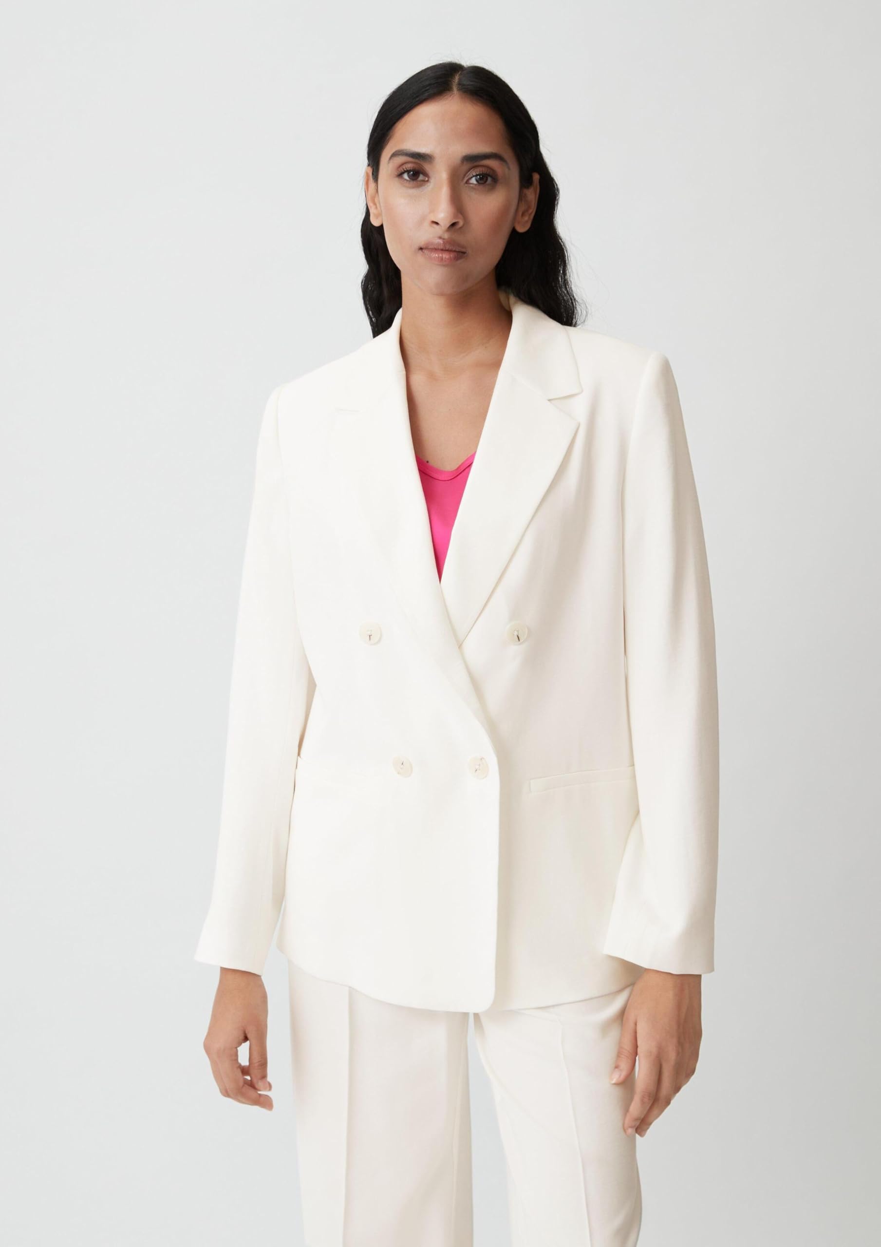 comma-blazers-langer-blazer-gr-38-viskosemix-wei-twill image 5