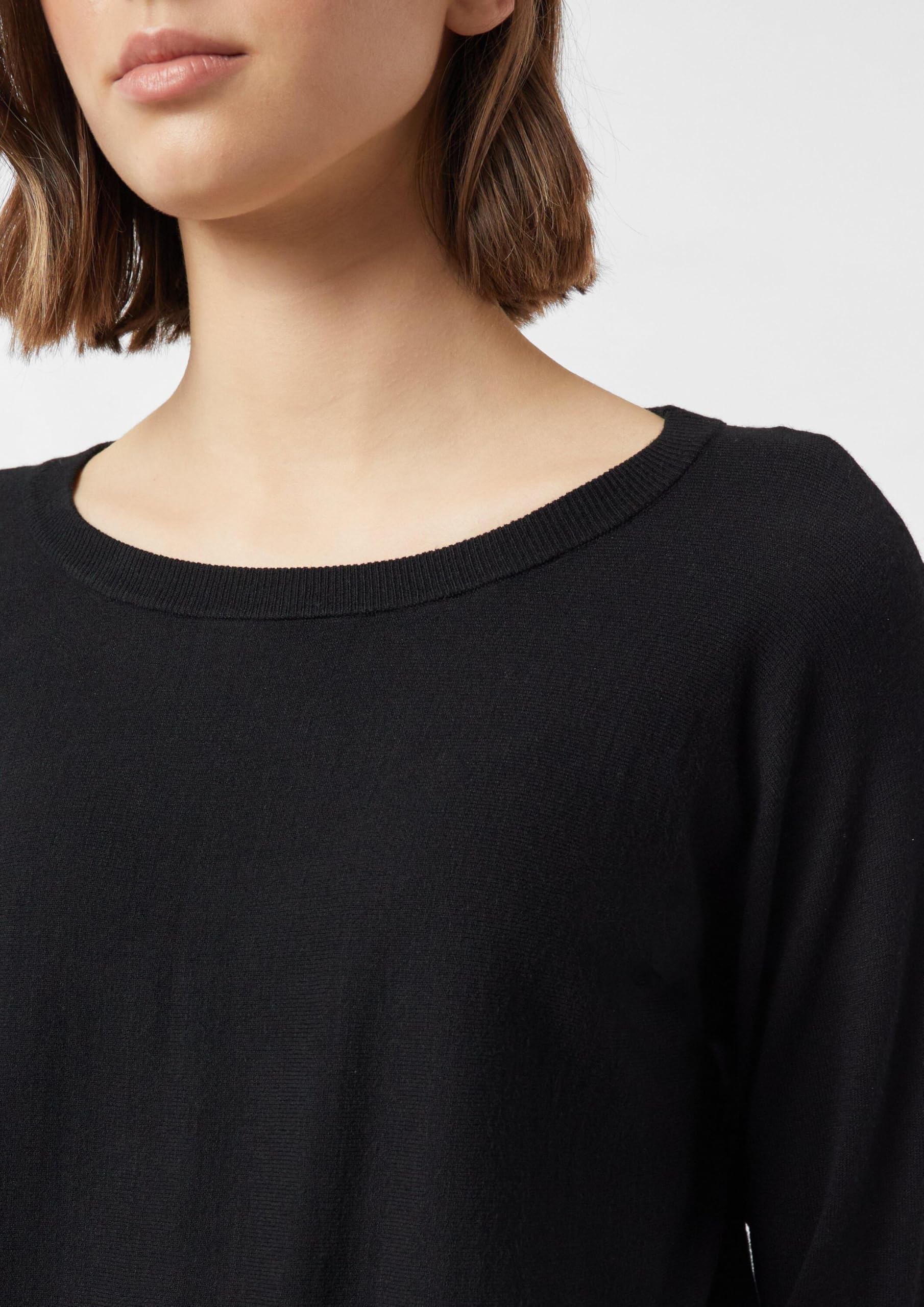 comma-strickpullover-feinstrick-pulli-46-schwarz-fledermaus-rmel image 4