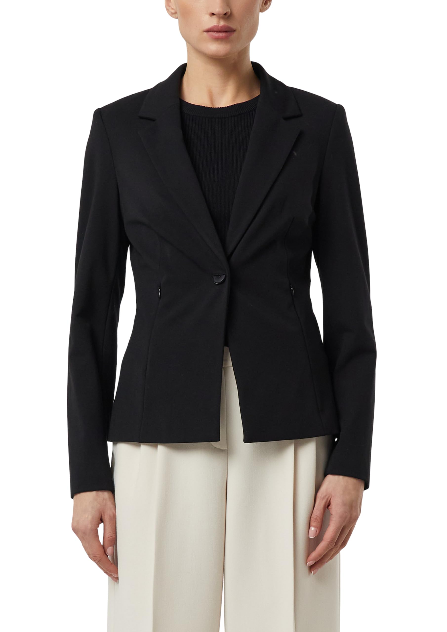 comma-blazer-tailliert-jersey-navy-business image 1