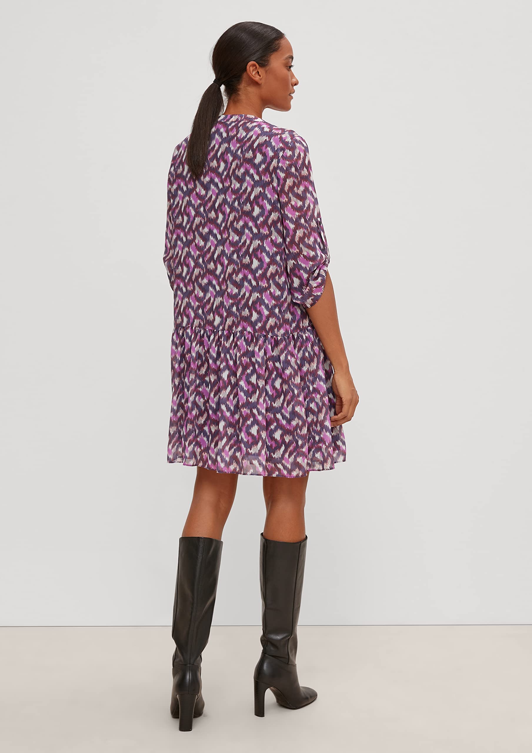 comma-shirtdress-kleid-mit-knopfleiste-chiffon-gr-36 image 8