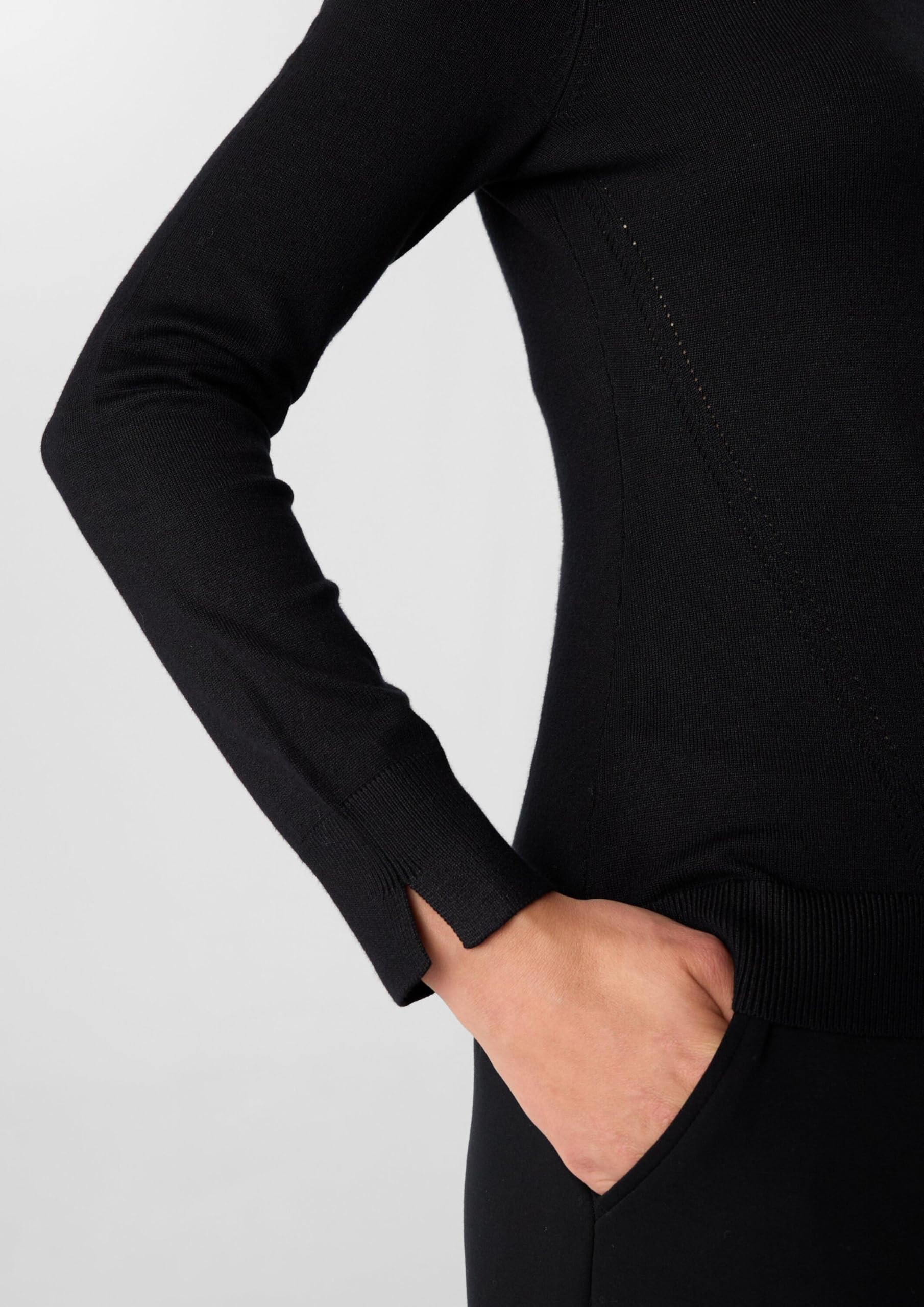 comma-knitwear-rollkragenpullover-slim-fit-schwarz image 5