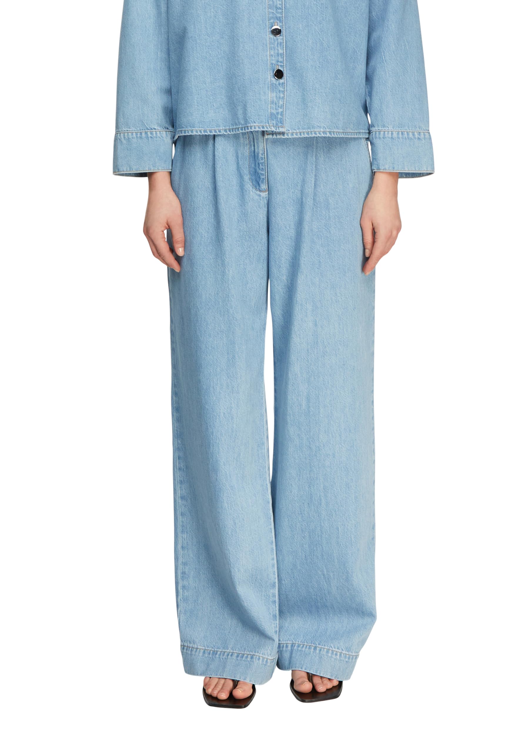 comma-jeans-wide-leg-high-rise-gr-e-38-lyocell-denim image 1