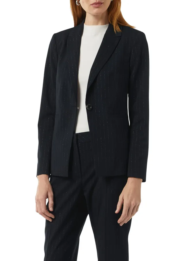 comma-blazer-business-nadelstreifen-glitzergarn-gr-46 image 1