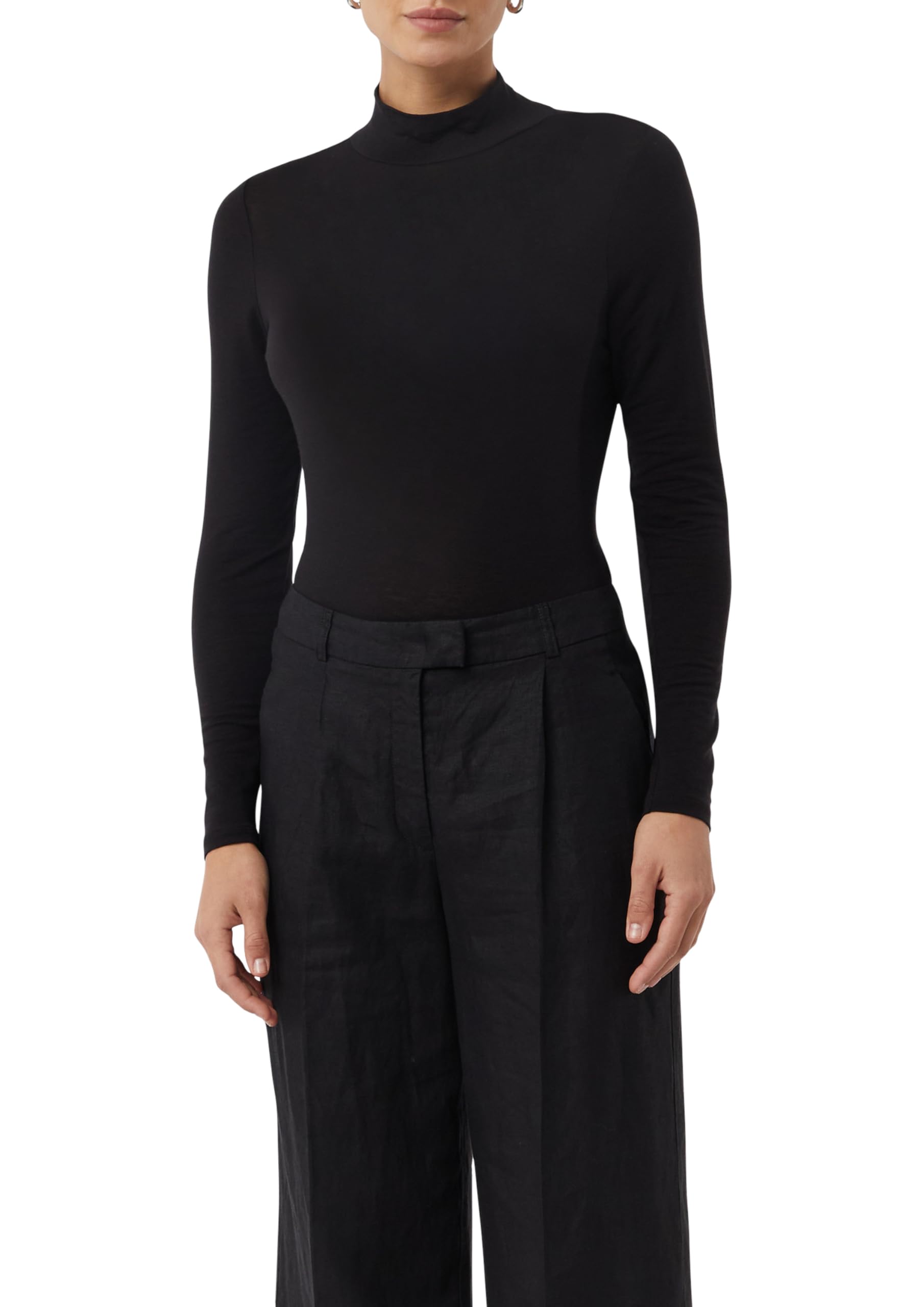 comma-t-shirt-longsleeve-damen-gr-36-schwarz-stehkragen image 1