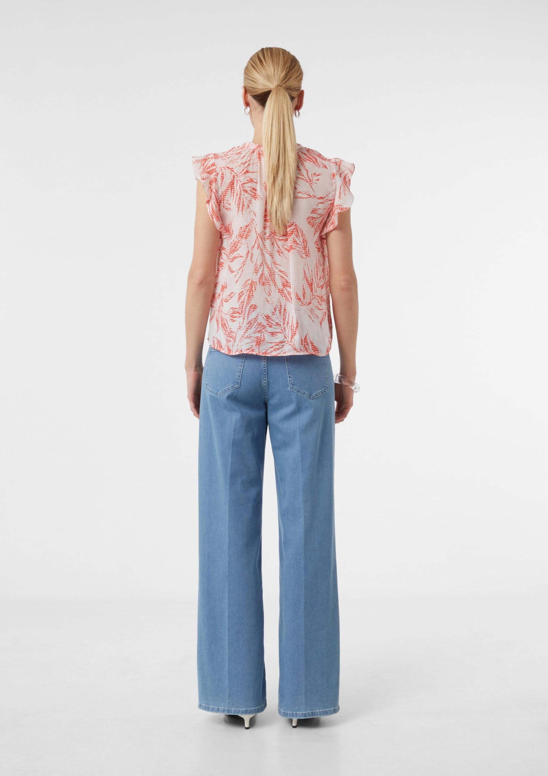 comma-blouses-strukturierte-bluse-volant-rmel-gr-36 image 3