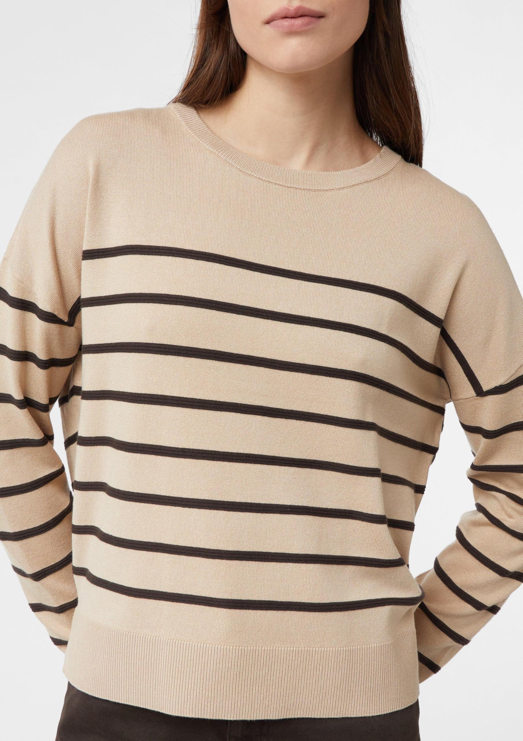 comma-feinstrickpullover-damen-gr-40-beige-strukturstreifen-viskose image 3