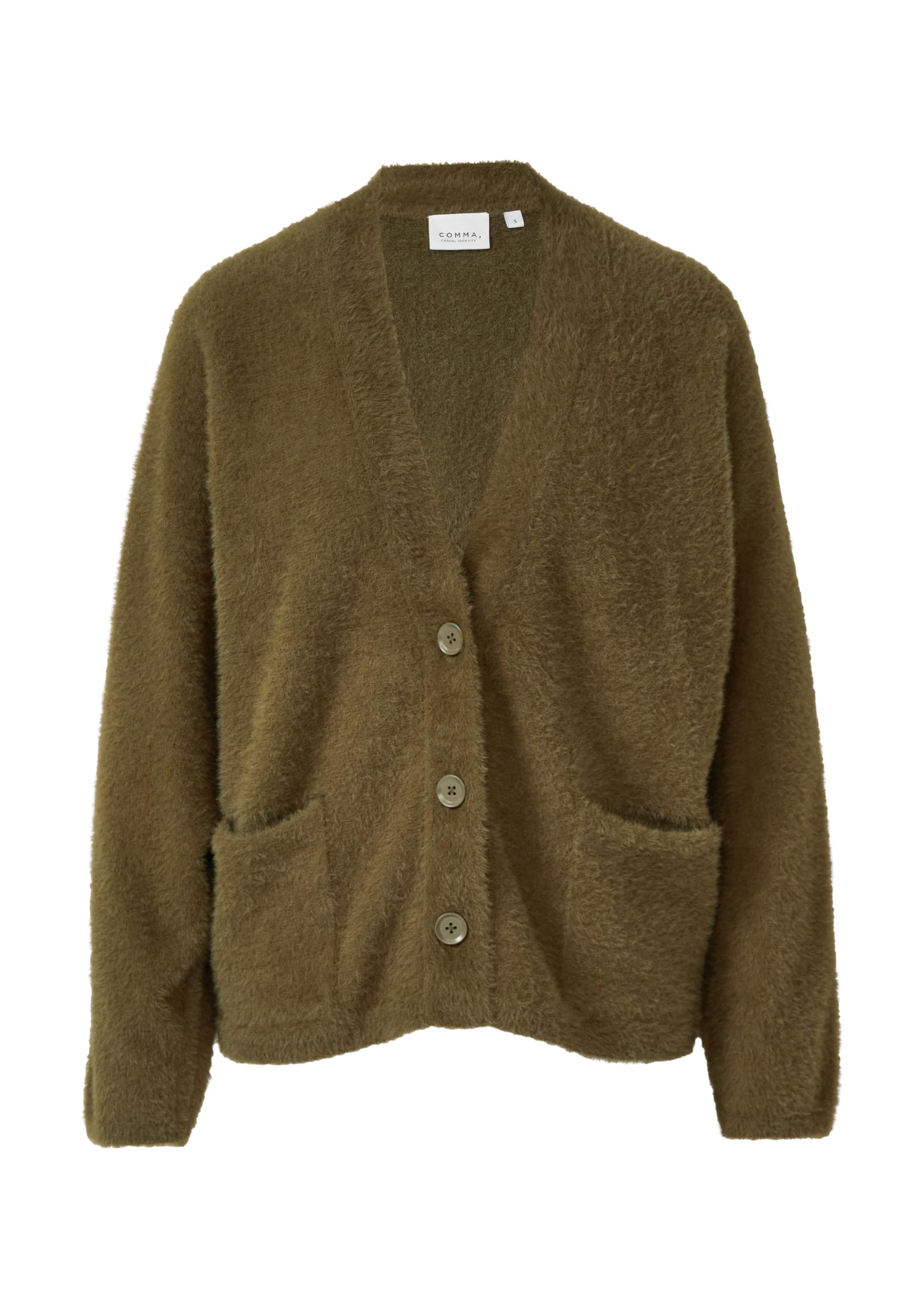 comma-knitwear-cardigan-relaxed-fit-strickjacke-xs-olivgr-n-kuschelig image 4