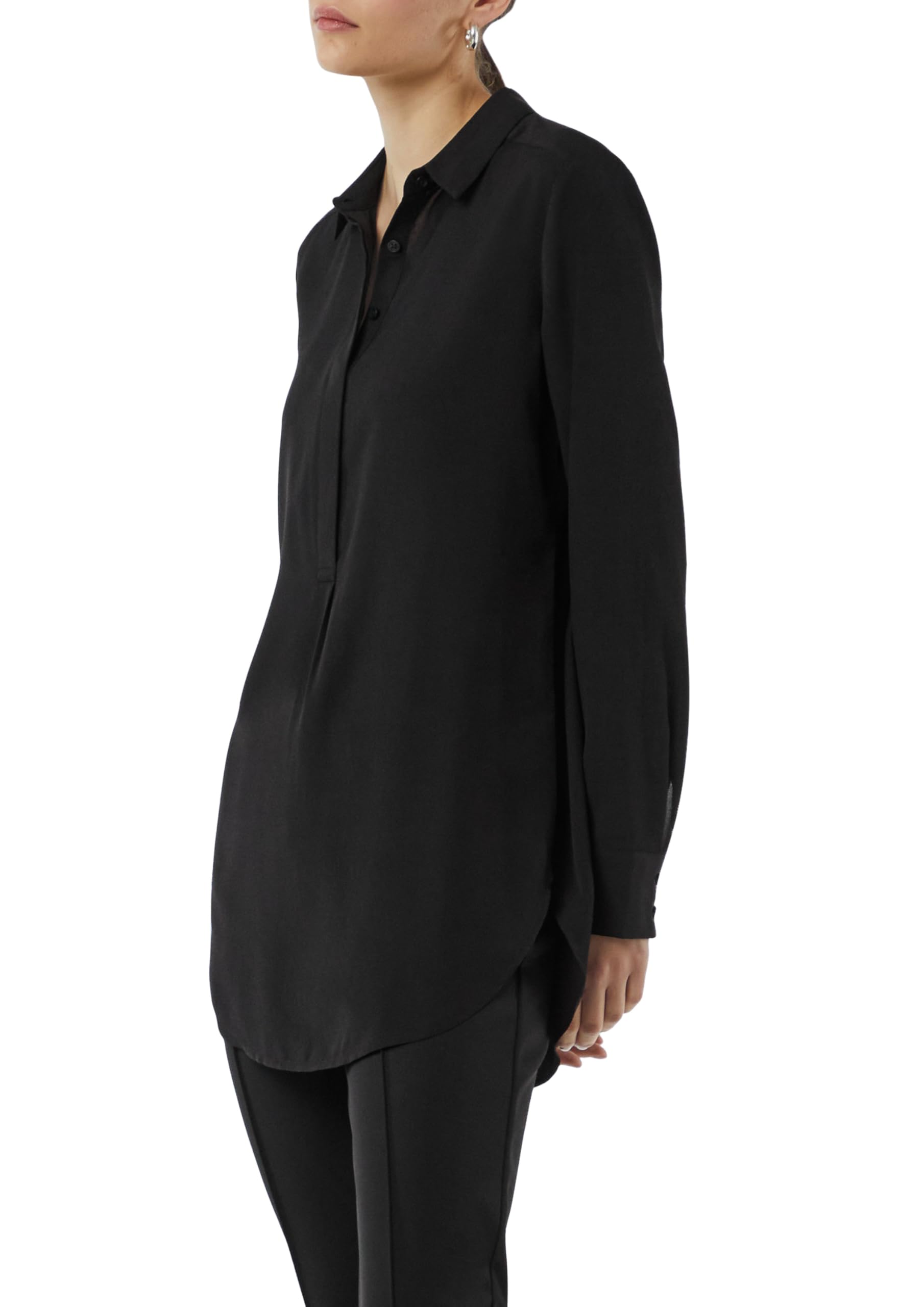 comma-longbluse-damen-gr-36-schwarz-chiffon image 1