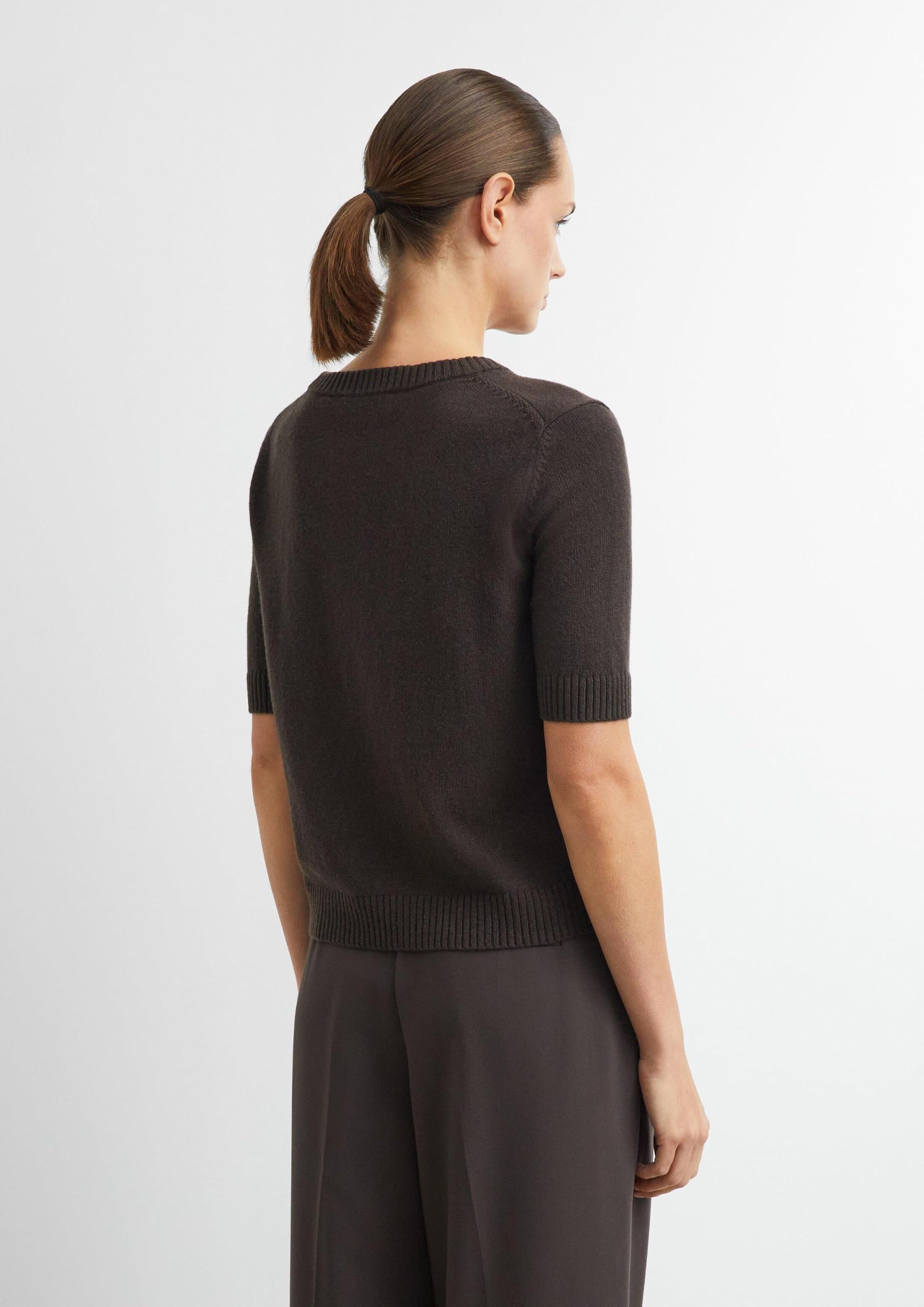 comma-knitwear-strickpullover-kurzarm-dunkelbraun-gr-34 image 7