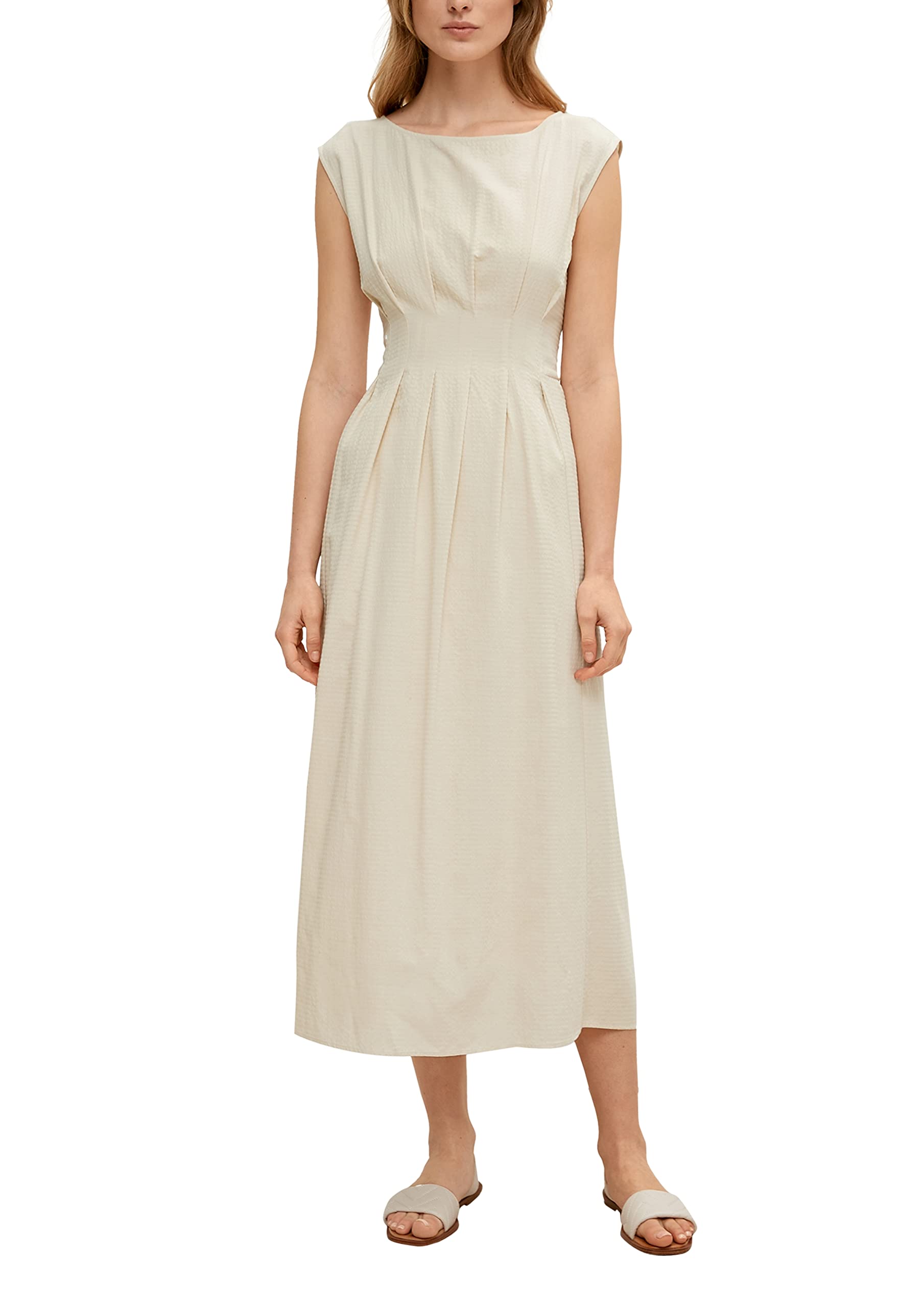 comma-kurz-kleid-beige-gr-40-raffdetail image 1