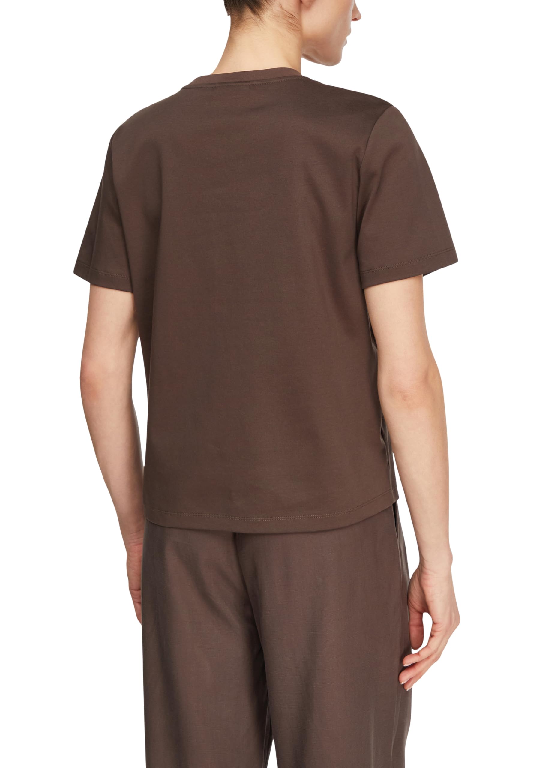 comma-basic-t-shirt-damen-creme-shirt-kurzarm image 2