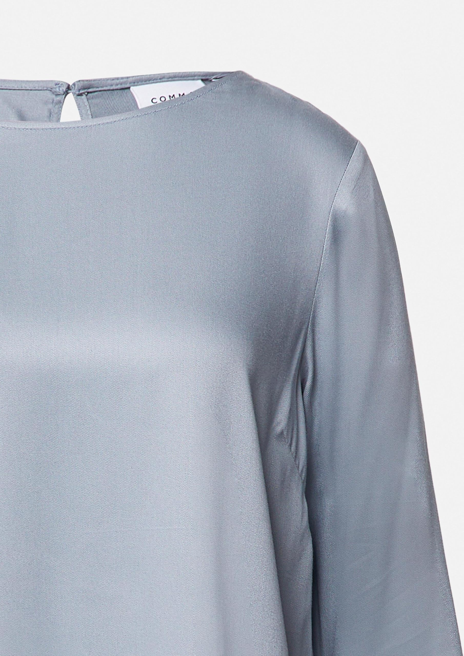comma-viskosebluse-3-4-arm-bluse-blau-gr-36-schlitz image 7