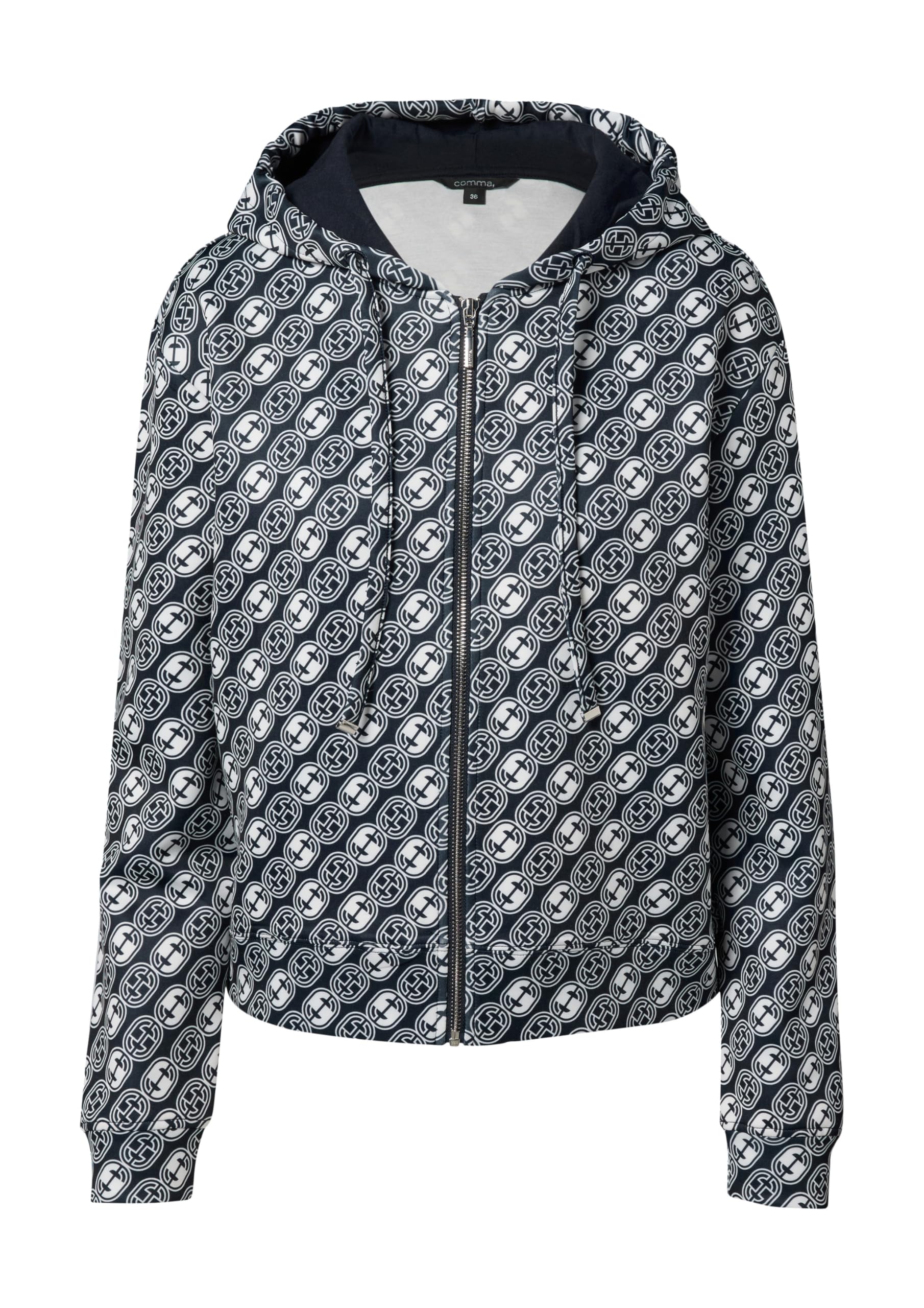 comma-jackets-sweat-jacke-kapuze-mit-icon-muster image 3