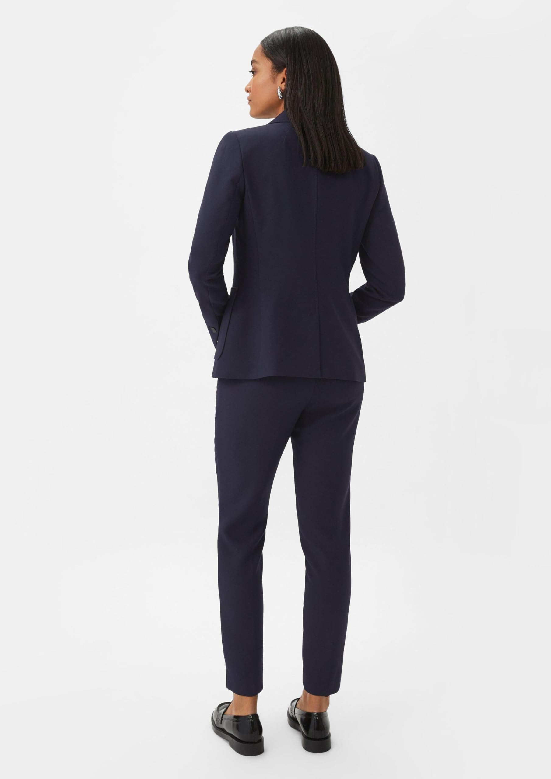 comma-blazers-blazer-leicht-gef-ttert-navy-beige image 6