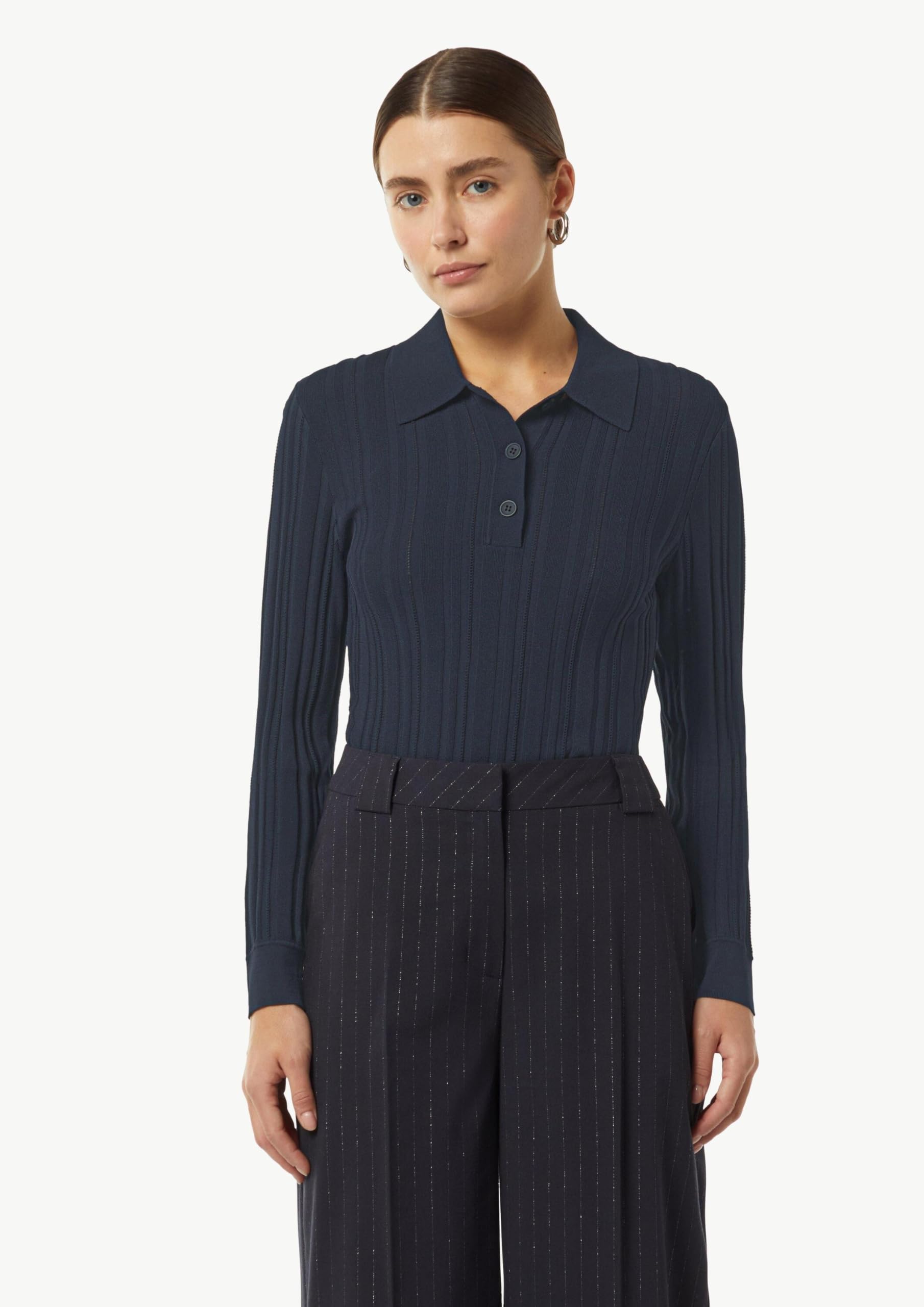 comma-polo-pullover-slim-fit-strickpullover-blau-gr-46 image 5