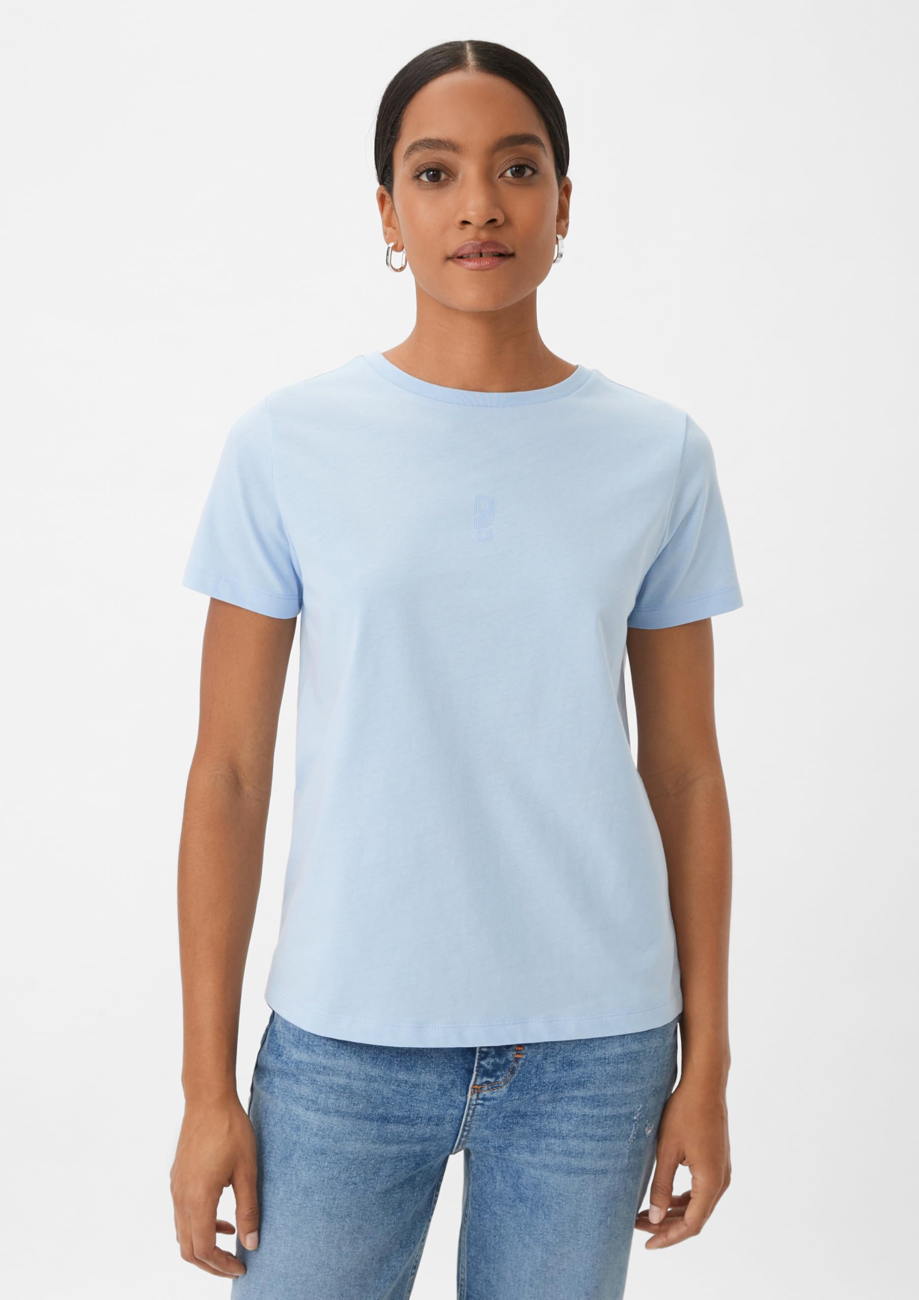 comma-t-shirt-mit-frontprint-hellblau image 5