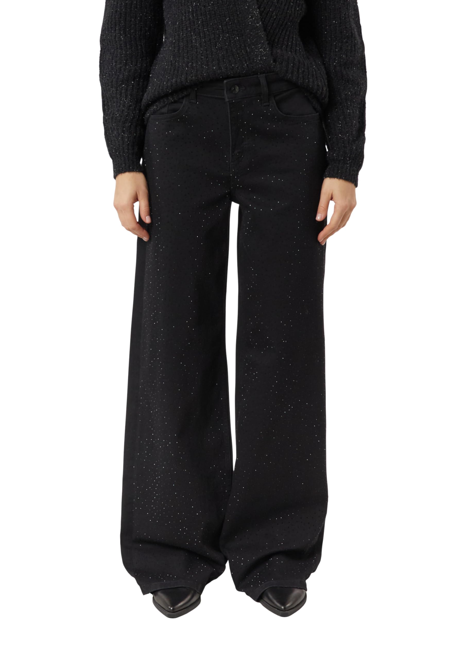 comma-jeans-2175749-flare-jeans-schwarz-40w-32l-schmucksteine image 1