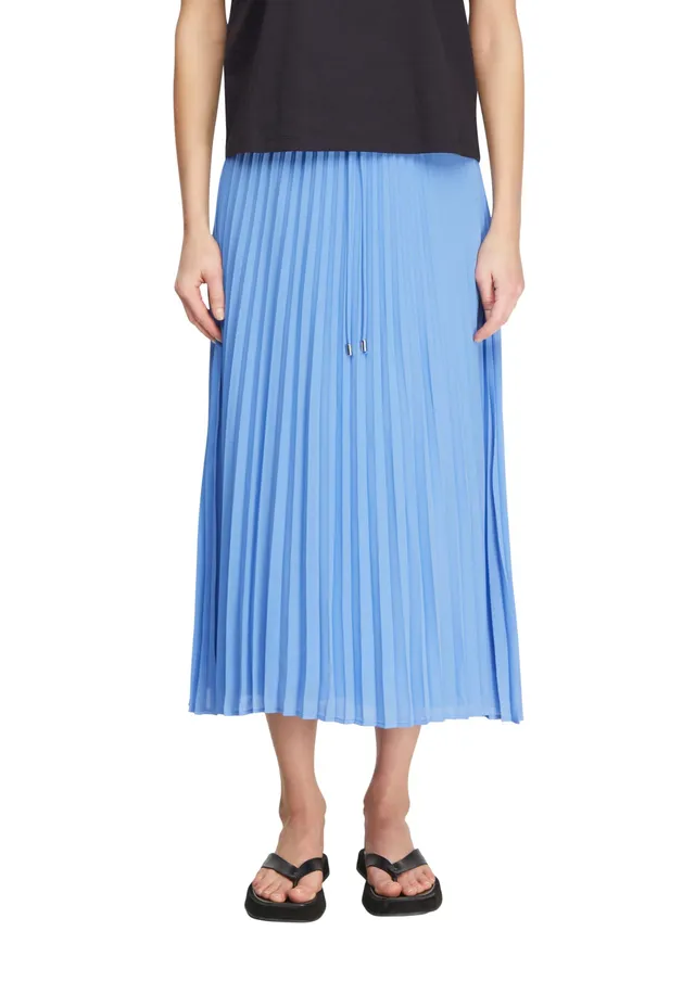 comma-plissee-midirock-damen-gr-40-hellblau-chiffon image 1
