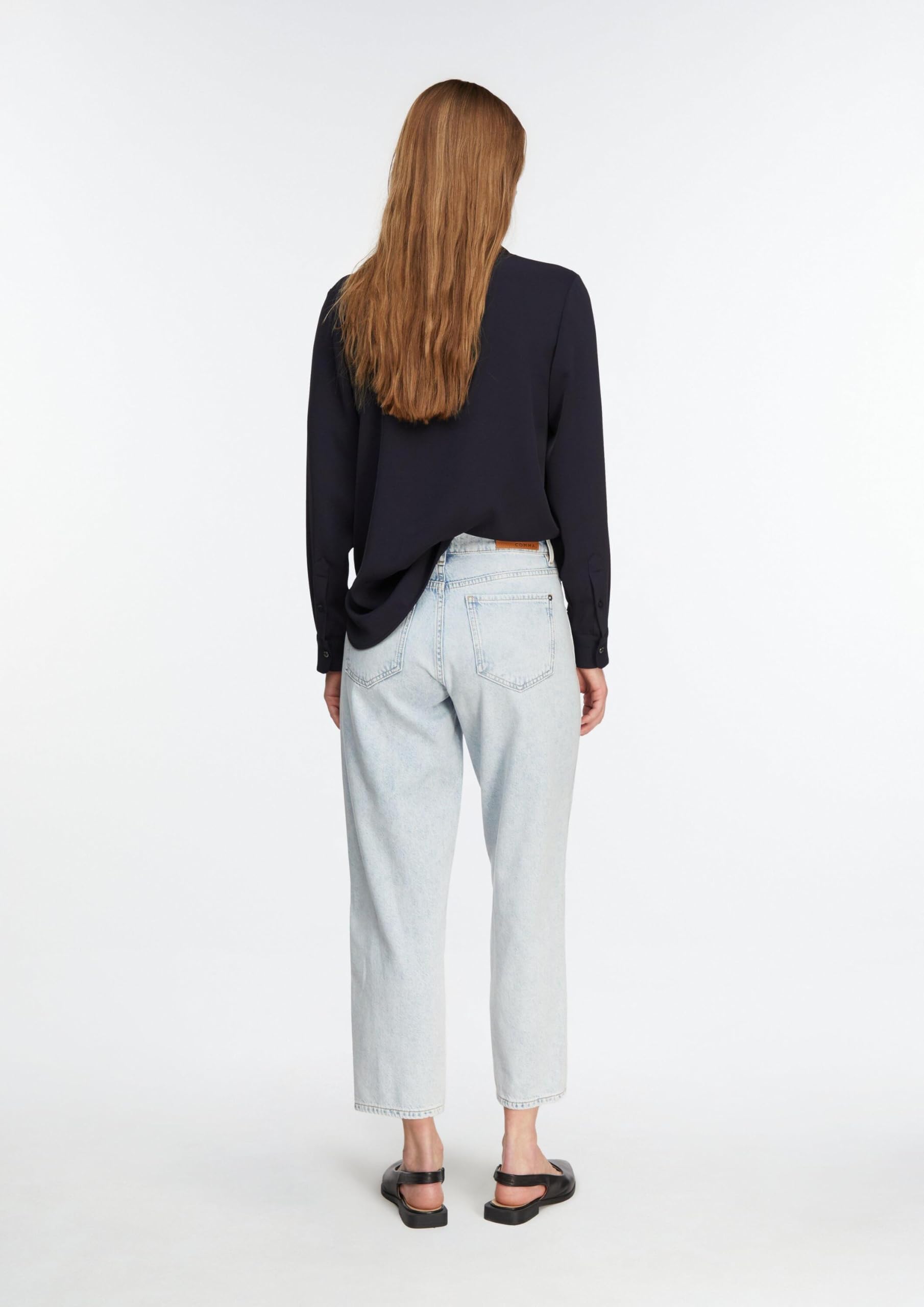 comma-barrel-leg-jeans-hose-gr-42-mid-rise-waschung image 8