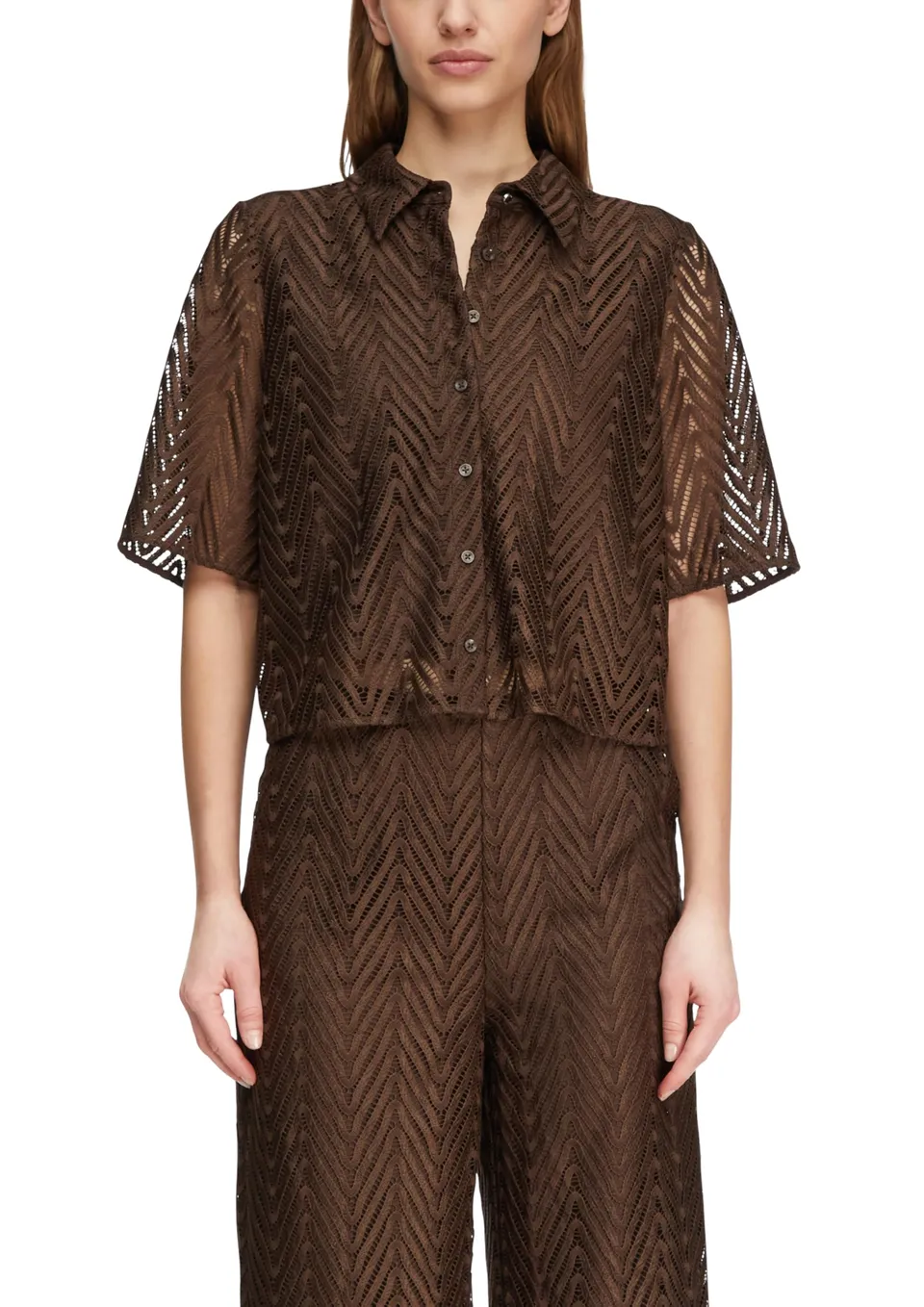 comma-blouses-spitzenbluse-viskose-wei image 1