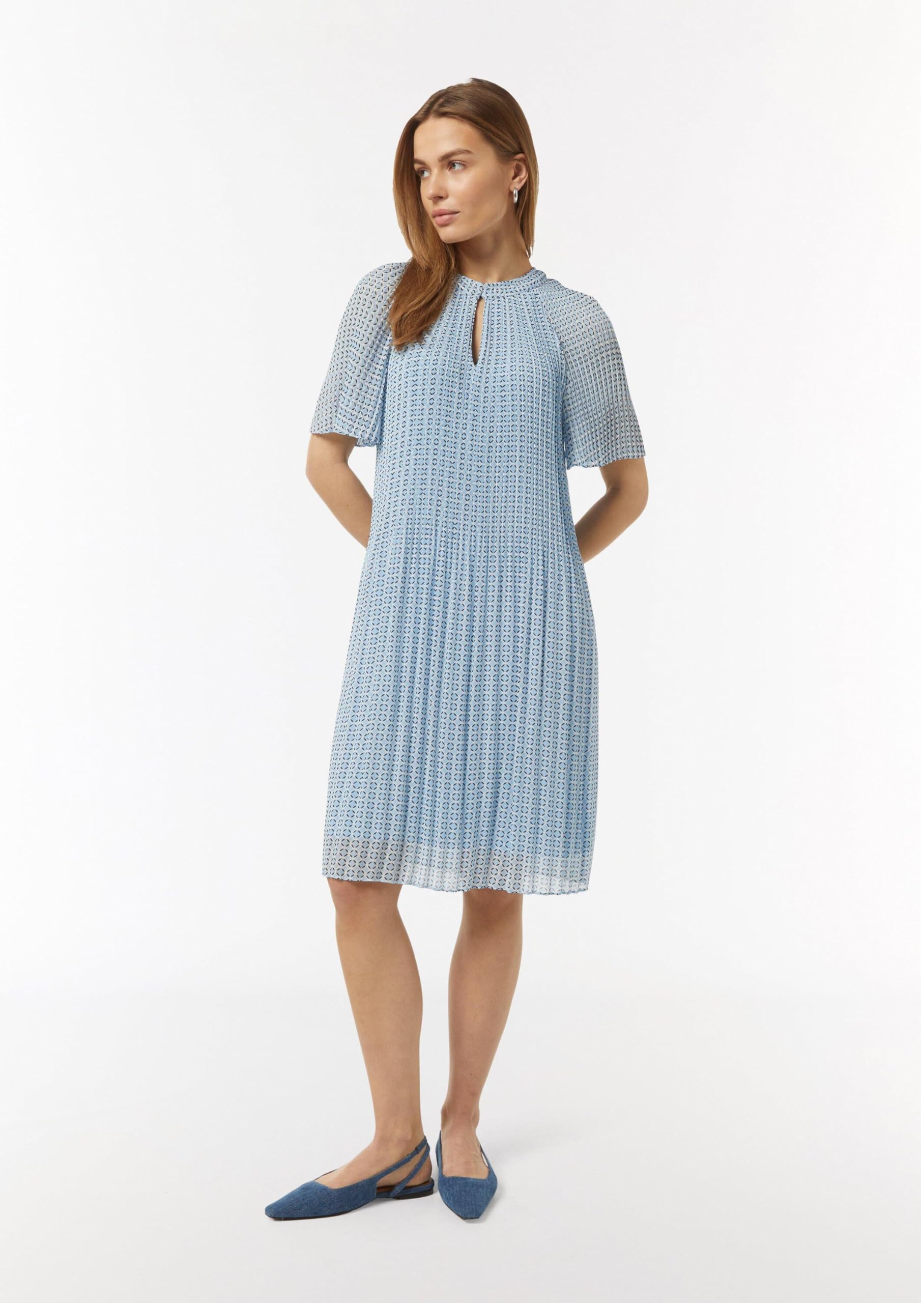 comma-plissee-kleid-chiffon-midi-gr-42-flie-end image 8