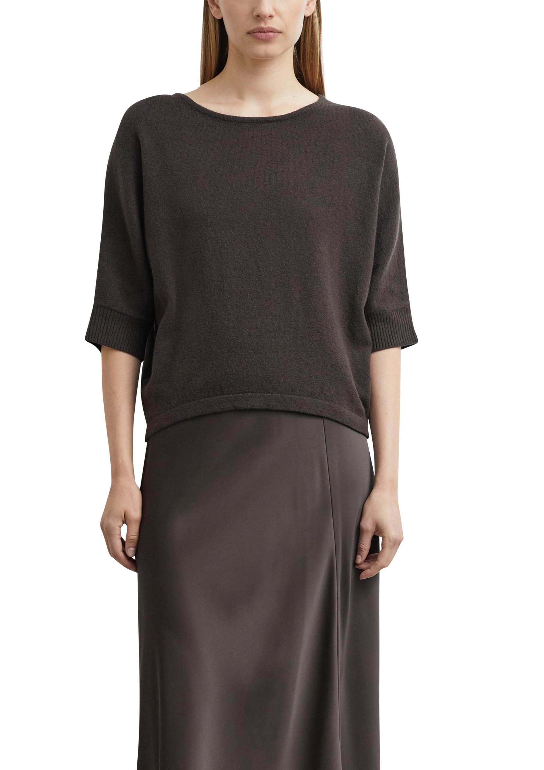 comma-strickpullover-damen-dunkelbraun-relaxed-fit-u-boot image 1