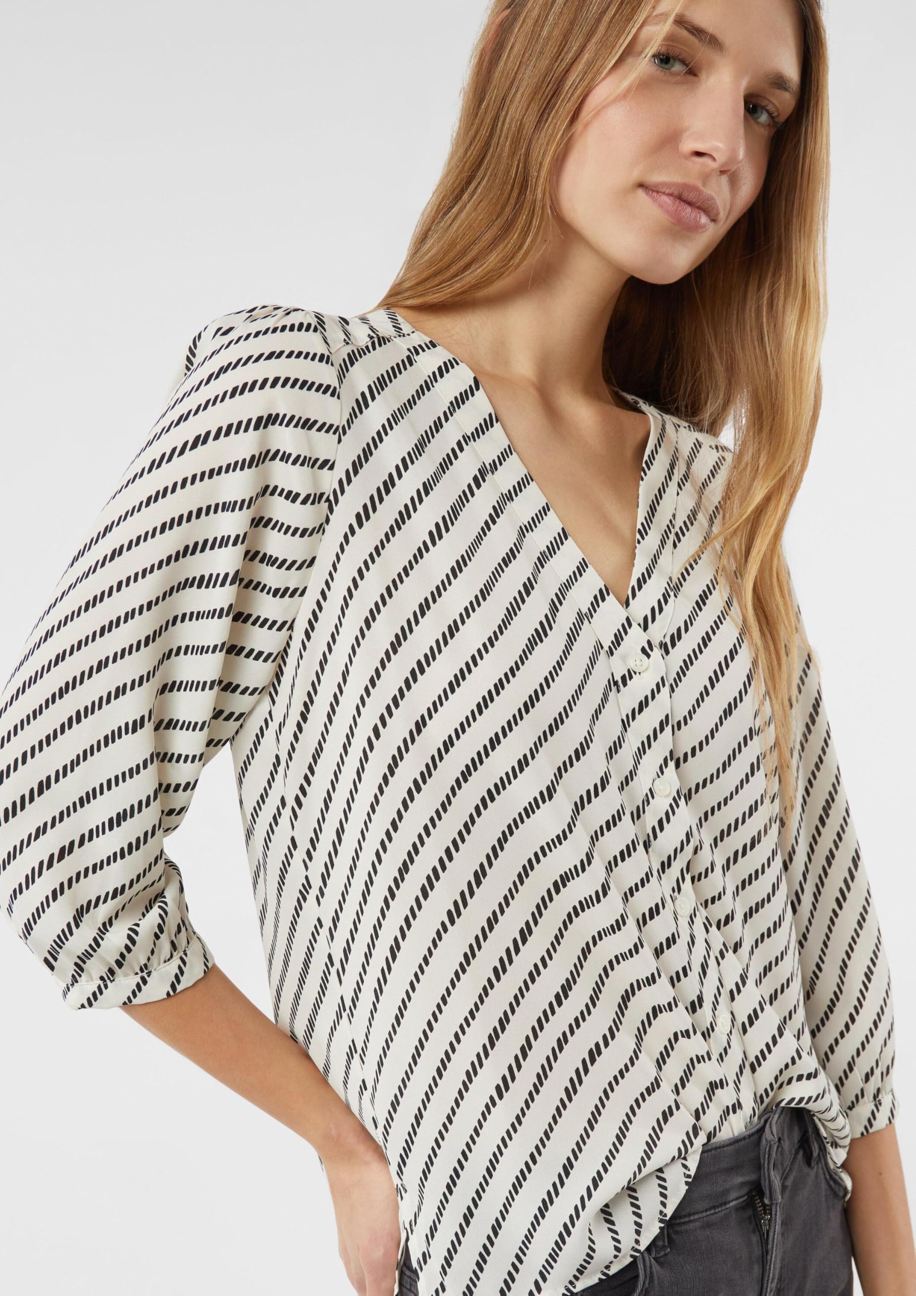 comma-bluse-damen-chiffon-v-ausschnitt-gr-42-gemustert image 5
