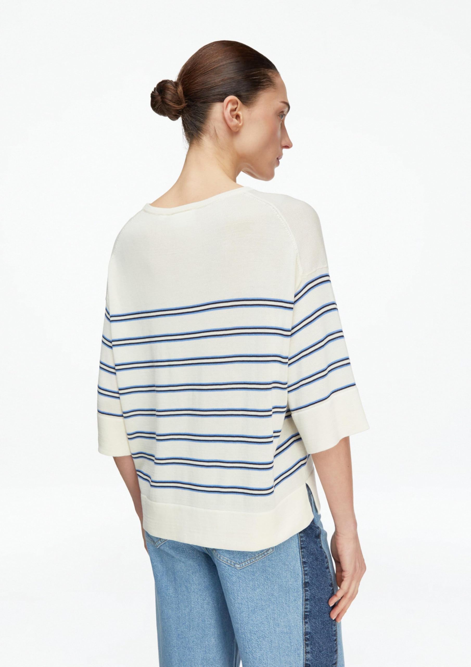 comma-knitwear-strickpullover-gestreift-kurzarm-gr-l-relaxed-fit image 7
