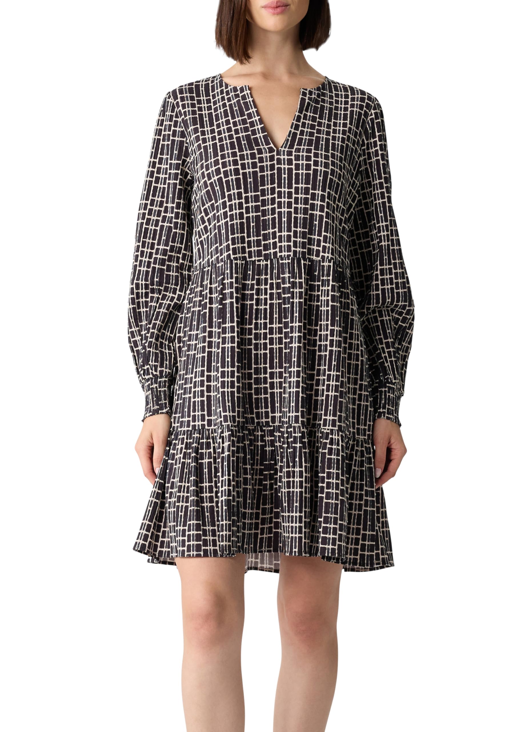 comma-printkleid-struktur-allover-volants-gr-42 image 1