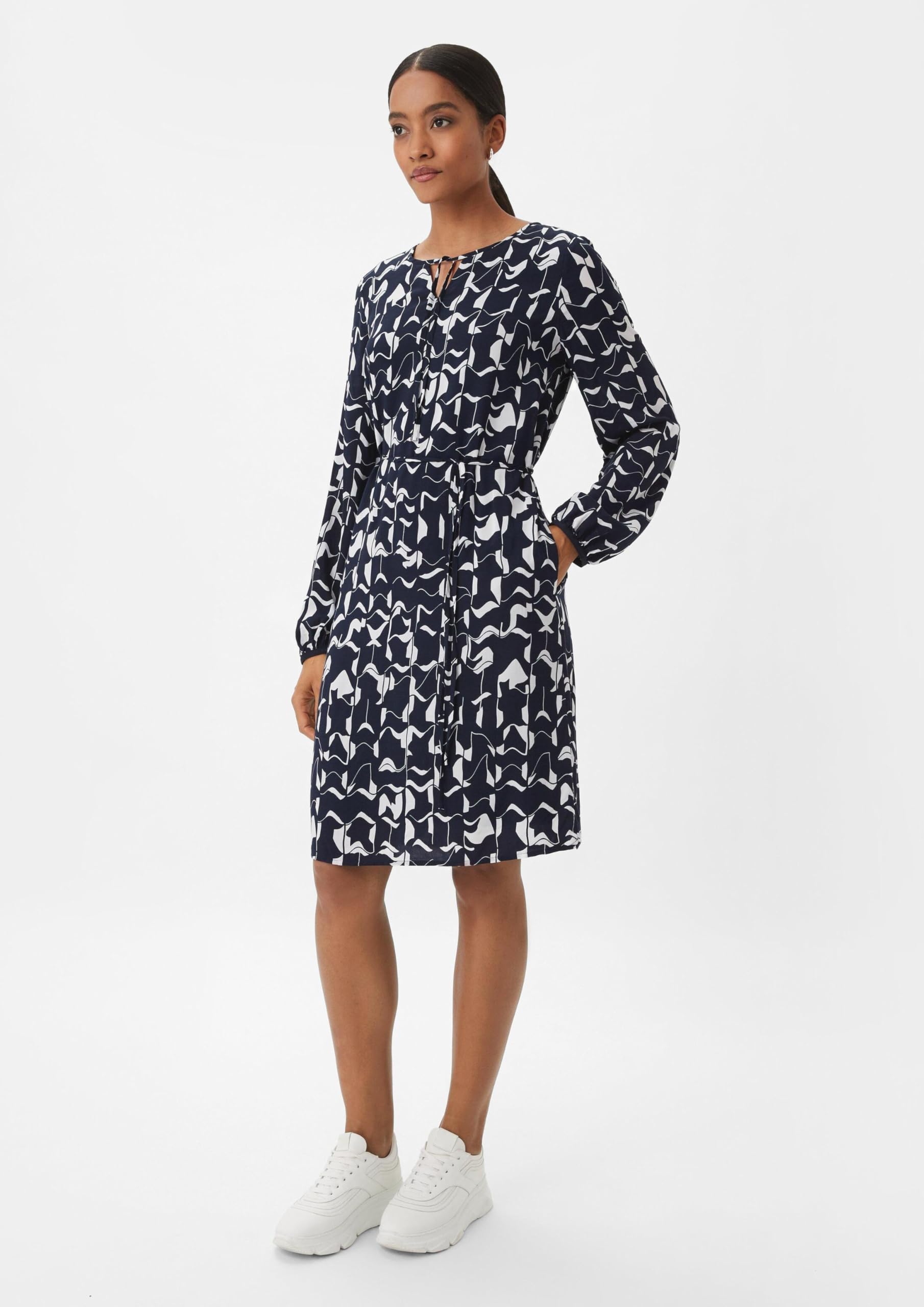 comma-kleid-mit-bindeband-damenkleid-gr-44 image 5