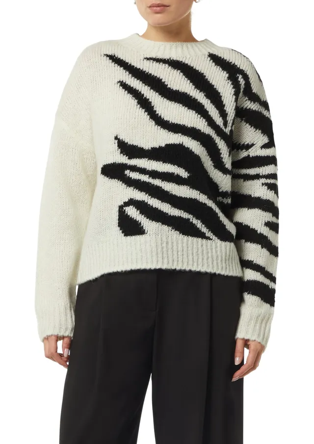 comma-strickpullover-intarsien-damen-gr-e-38-zweifarbig image 1