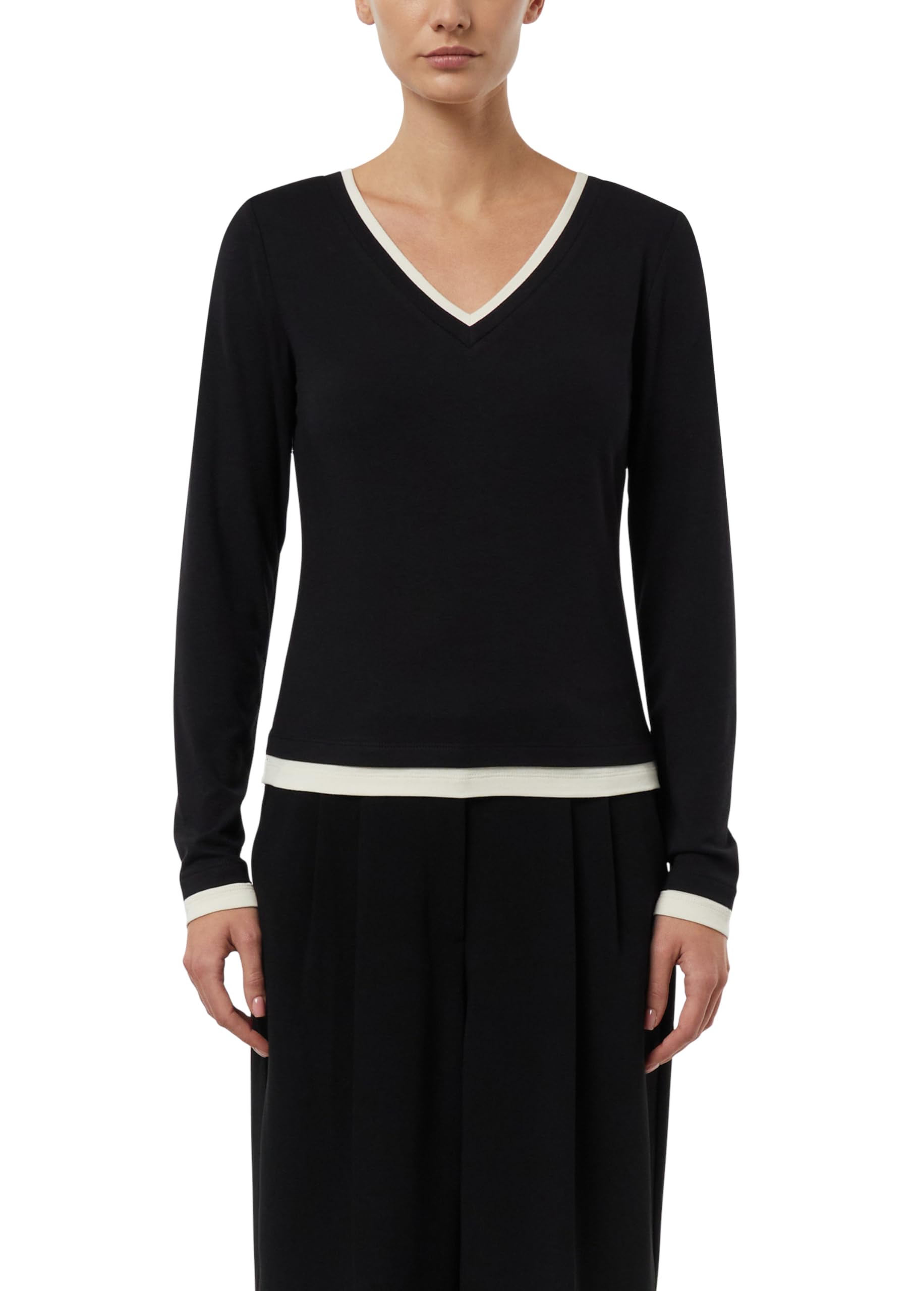 comma-tops-shirt-2176245-jersey-longsleeve-pastellt-rkis image 1